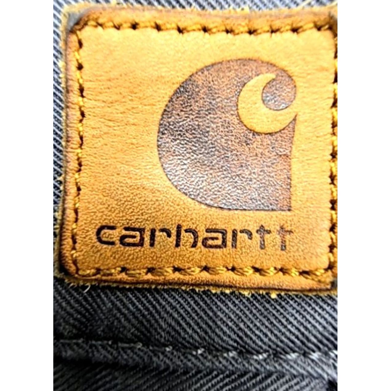 Carhartt Carhartt Black Work Pants Big & Tall 33x34 Straight Logo Patch Mens Size US 33 - 3 Thumbnail