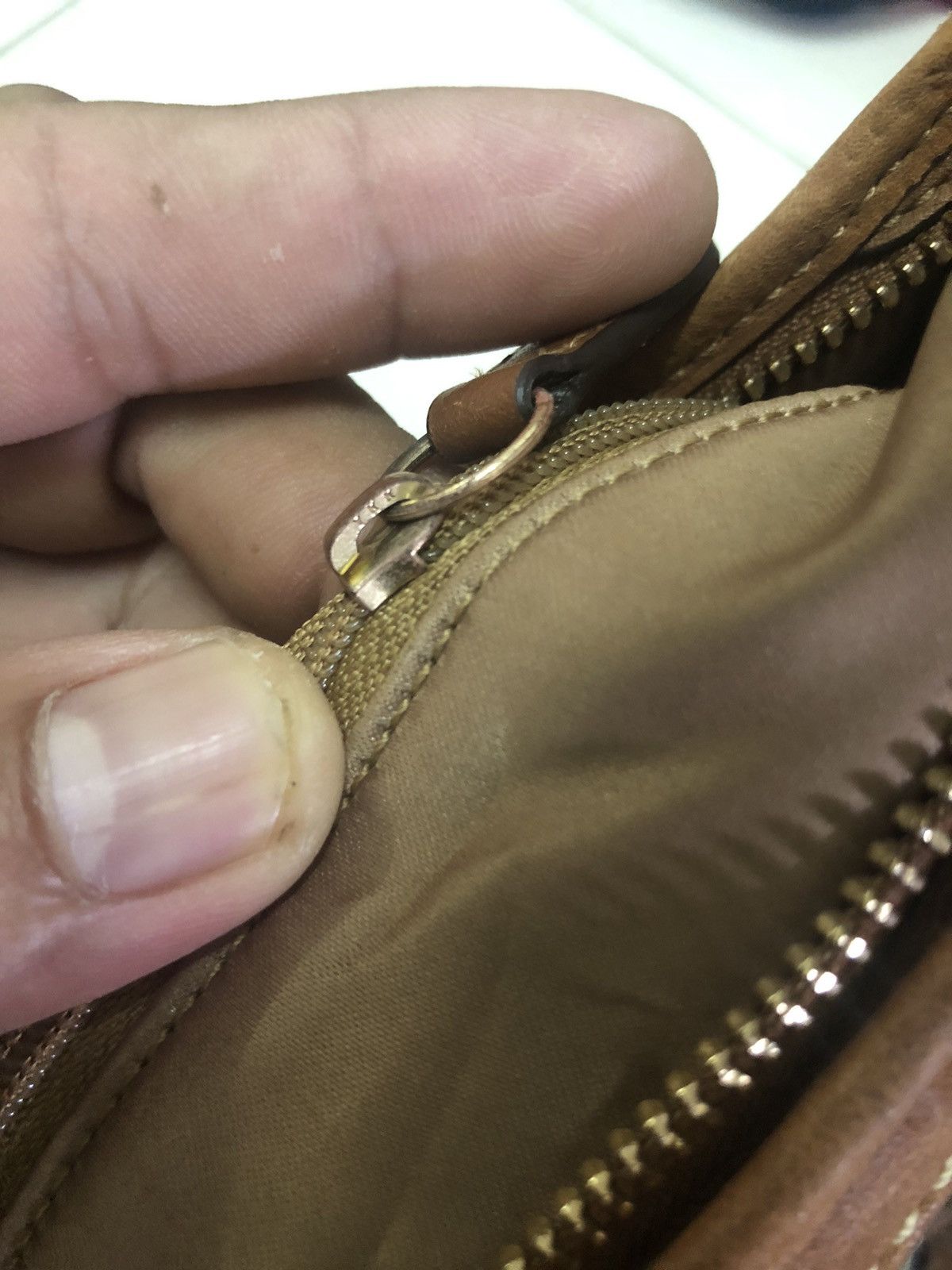 Coach × Leather × Signatures Coach signature ergo pleated denim small hobo handbag Size ONE SIZE - 13 Thumbnail