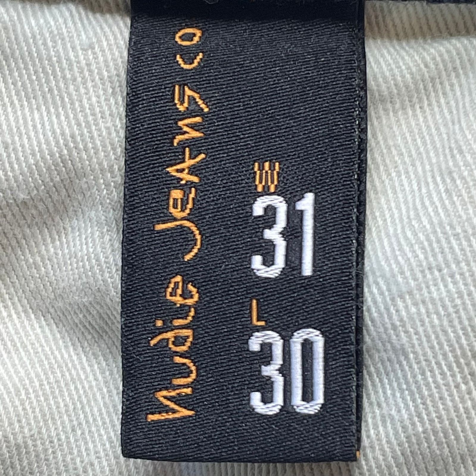Nudie Jeans Nudie Jeans Thin Finn Dry Ecru Jeans 31 x 30 fits a 28 or 30 Size US 31 - 6 Thumbnail