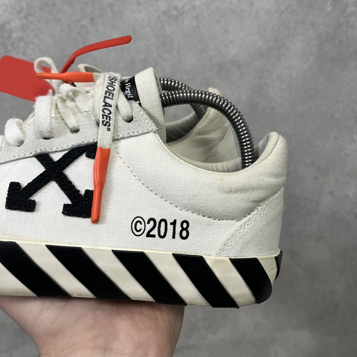 Off-White Off White Vulcanized Sneaker Size US 5.5 / EU 38 - 6 Thumbnail
