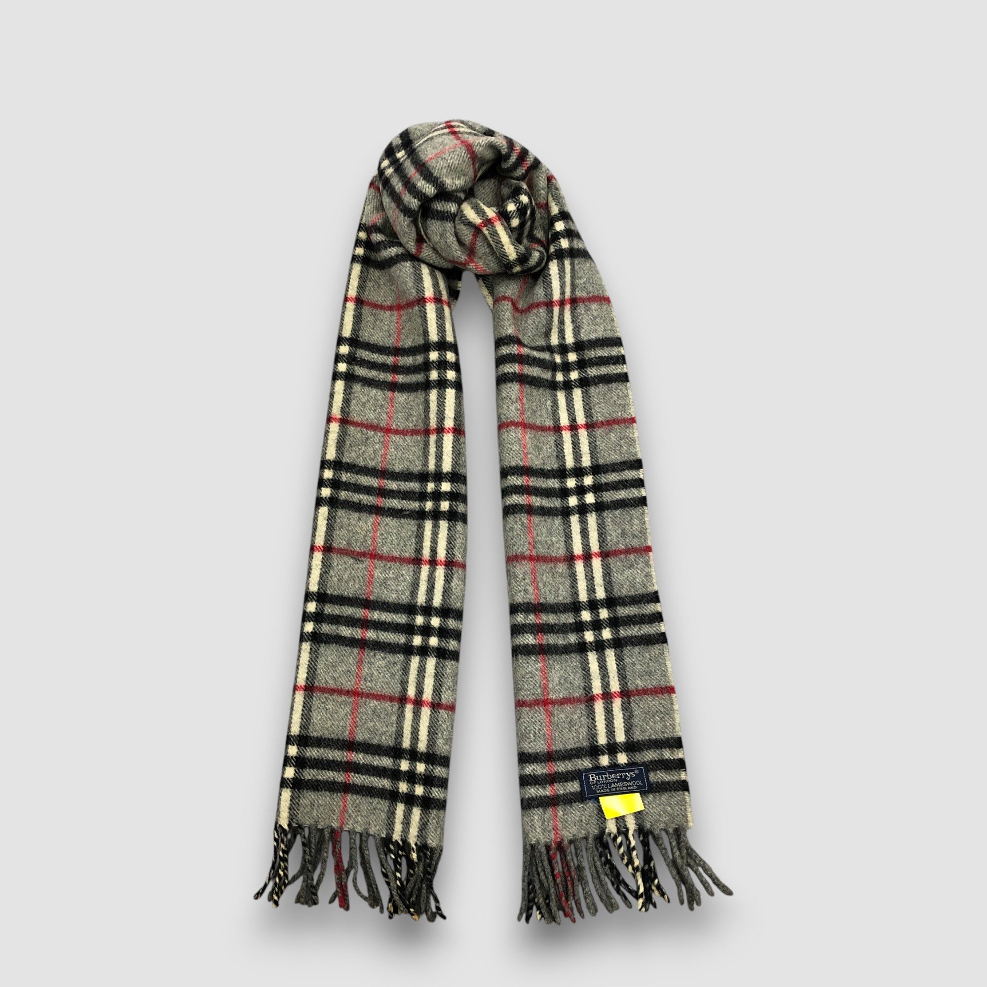 Burberry Vintage Burberry Scarf Fringe Wool Cashmere Scarves Size ONE SIZE - 1 Thumbnail