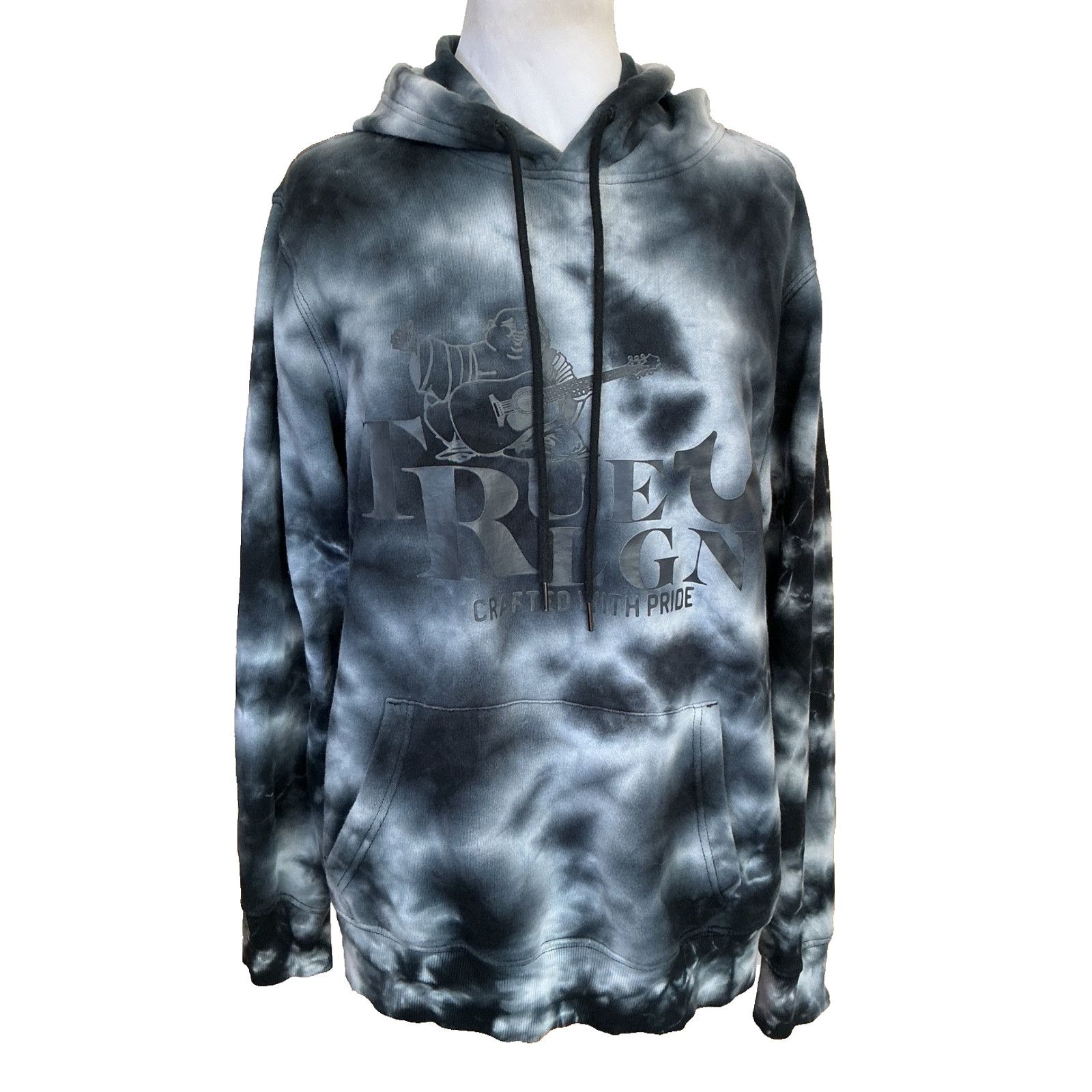 True Religion TRUE RELIGION BLUE TIE-DYE BUDDHA GUITAR HOODIE SWEATSHIRT Size US L / EU 52-54 / 3 - 1 Thumbnail