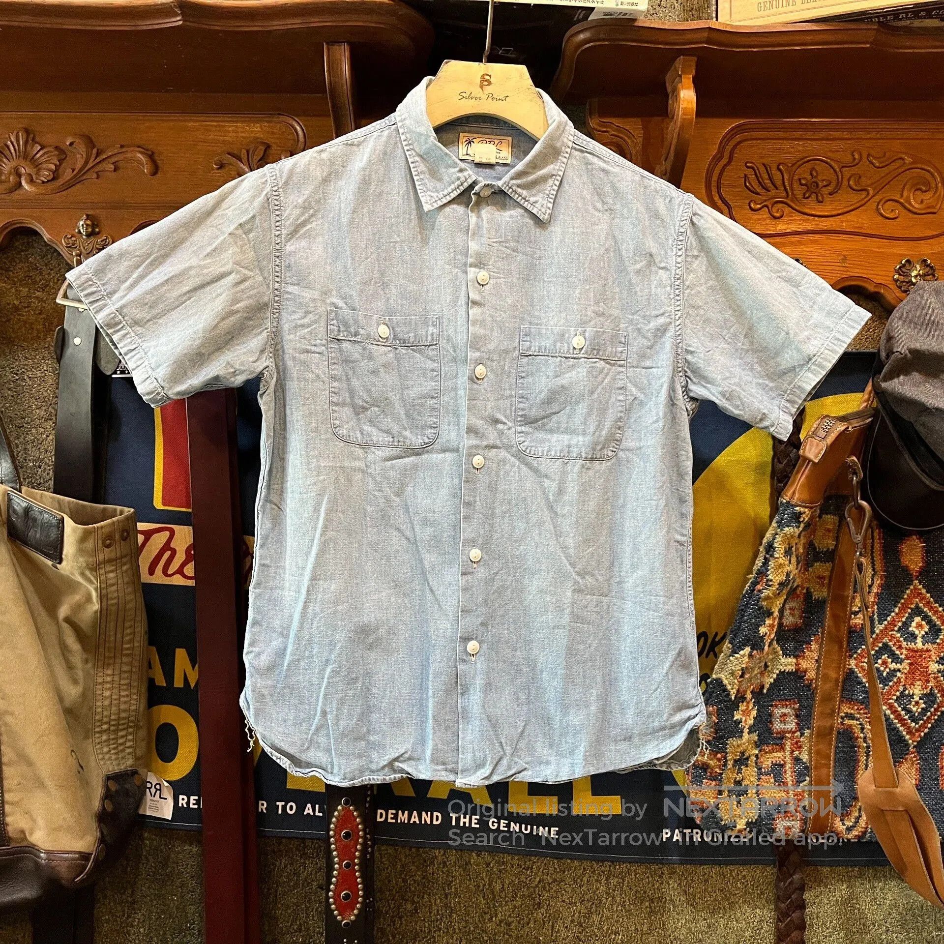 RRL Ralph Lauren RRL Short Sleeve Denim Shirt. Size US S / EU 44-46 / 1 - 1 Thumbnail