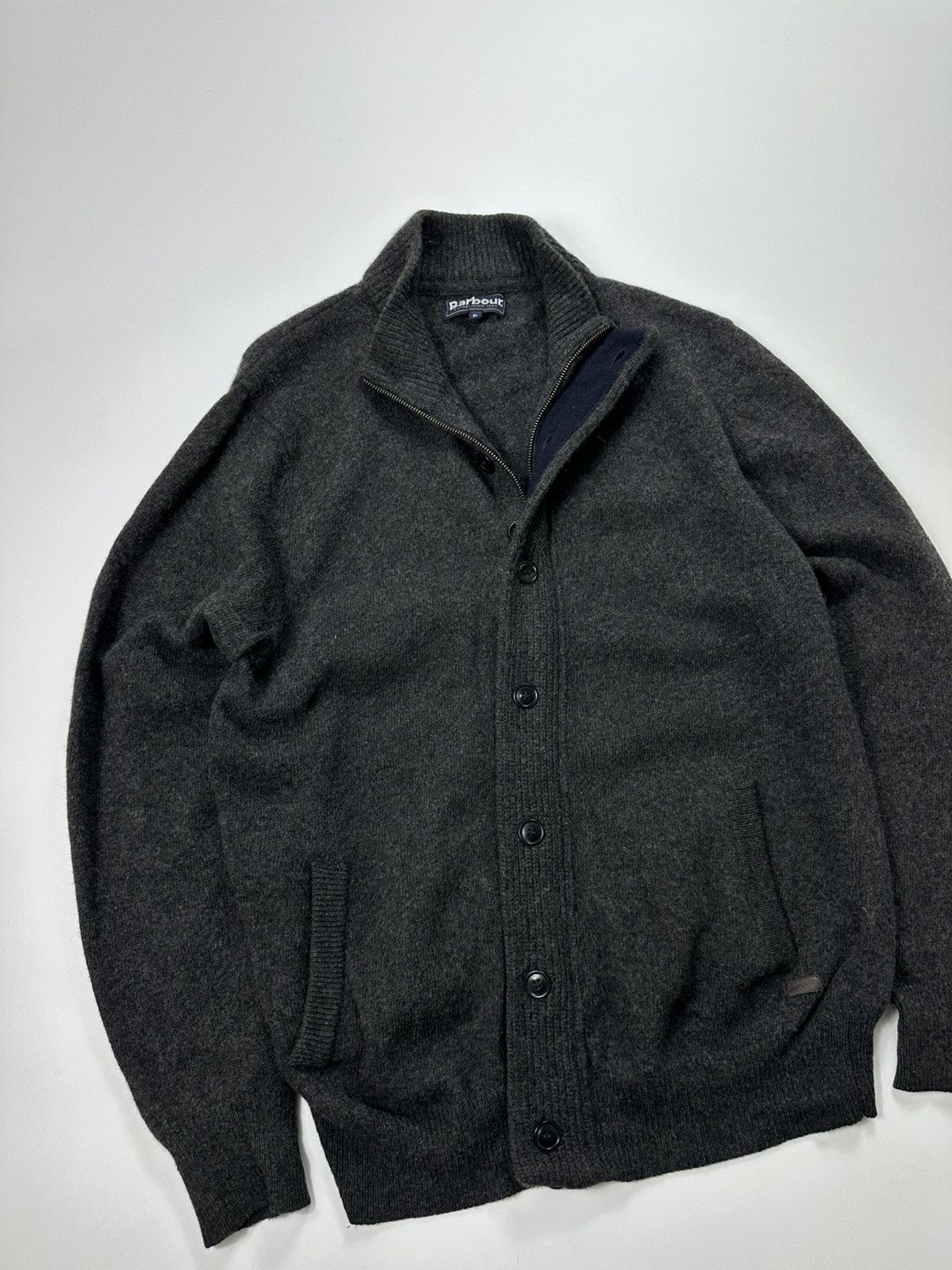 Barbour Barbour Wool Zip Sweater Men's Gray Size US XL / EU 56 / 4 - 6 Thumbnail