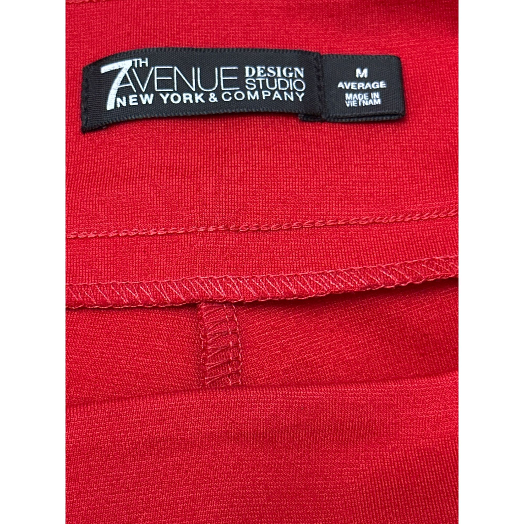 Other 7th Avenue Design Studio Medium Red Pants Bold Chic Trousers Size 30" / US 8 / IT 44 - 7 Thumbnail
