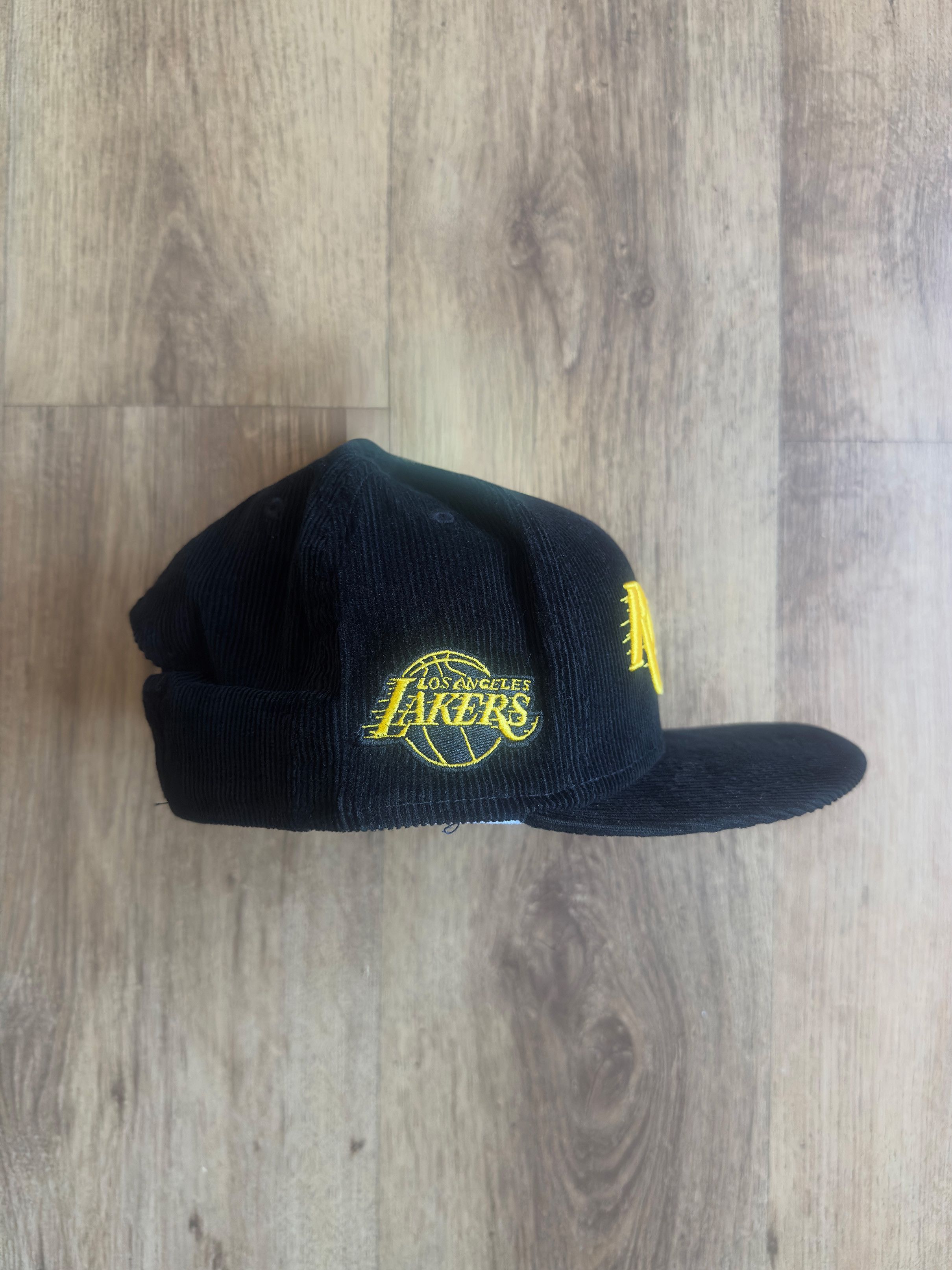 Rhude Rhude X LA Lakers New Era 'Dreamers' Corduroy Snapback Hat Size ONE SIZE - 4 Thumbnail