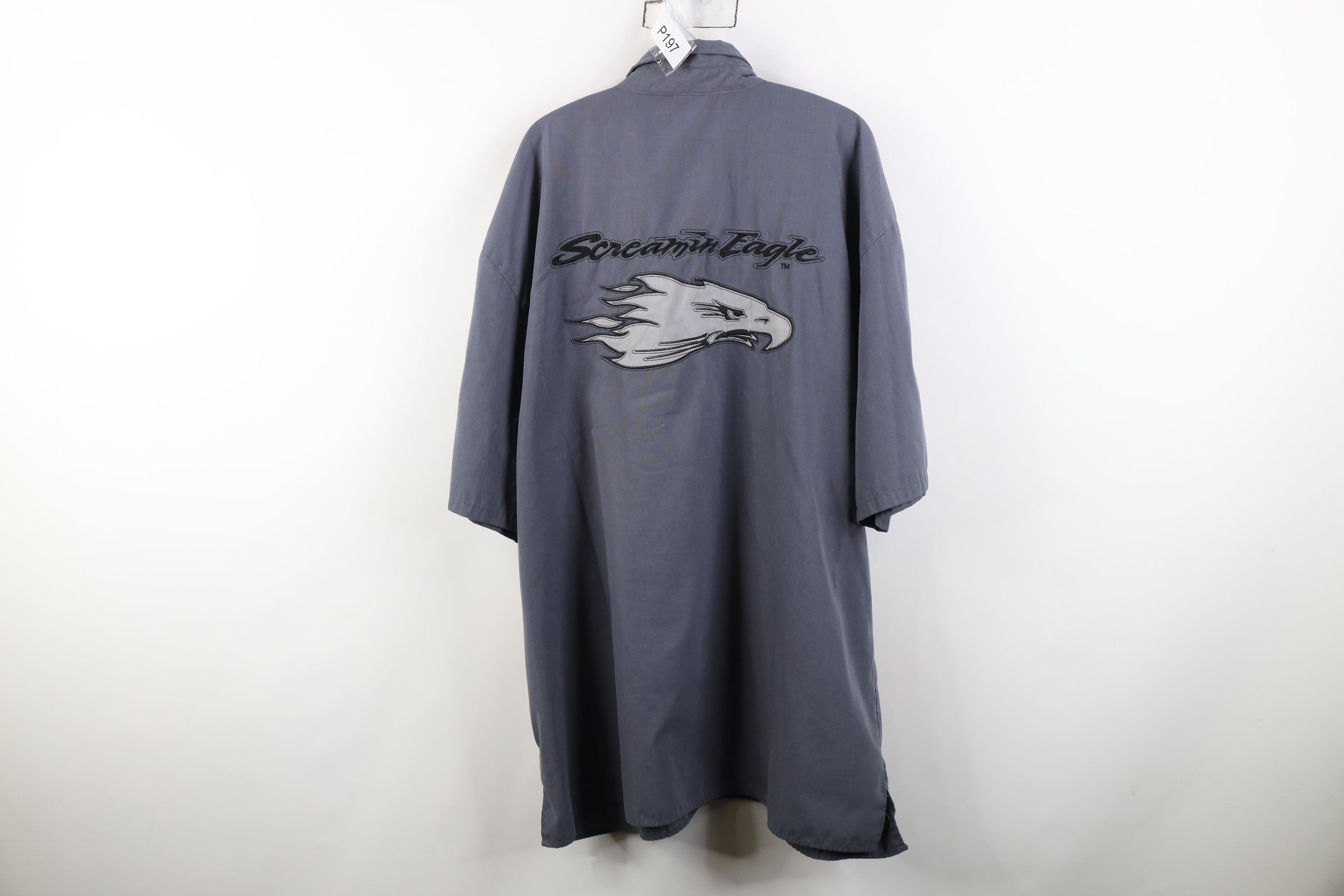 Harley Davidson Vintage Harley Davidson Workwear Mechanic Button Shirt Size US XXL / EU 58 / 5 - 14 Thumbnail