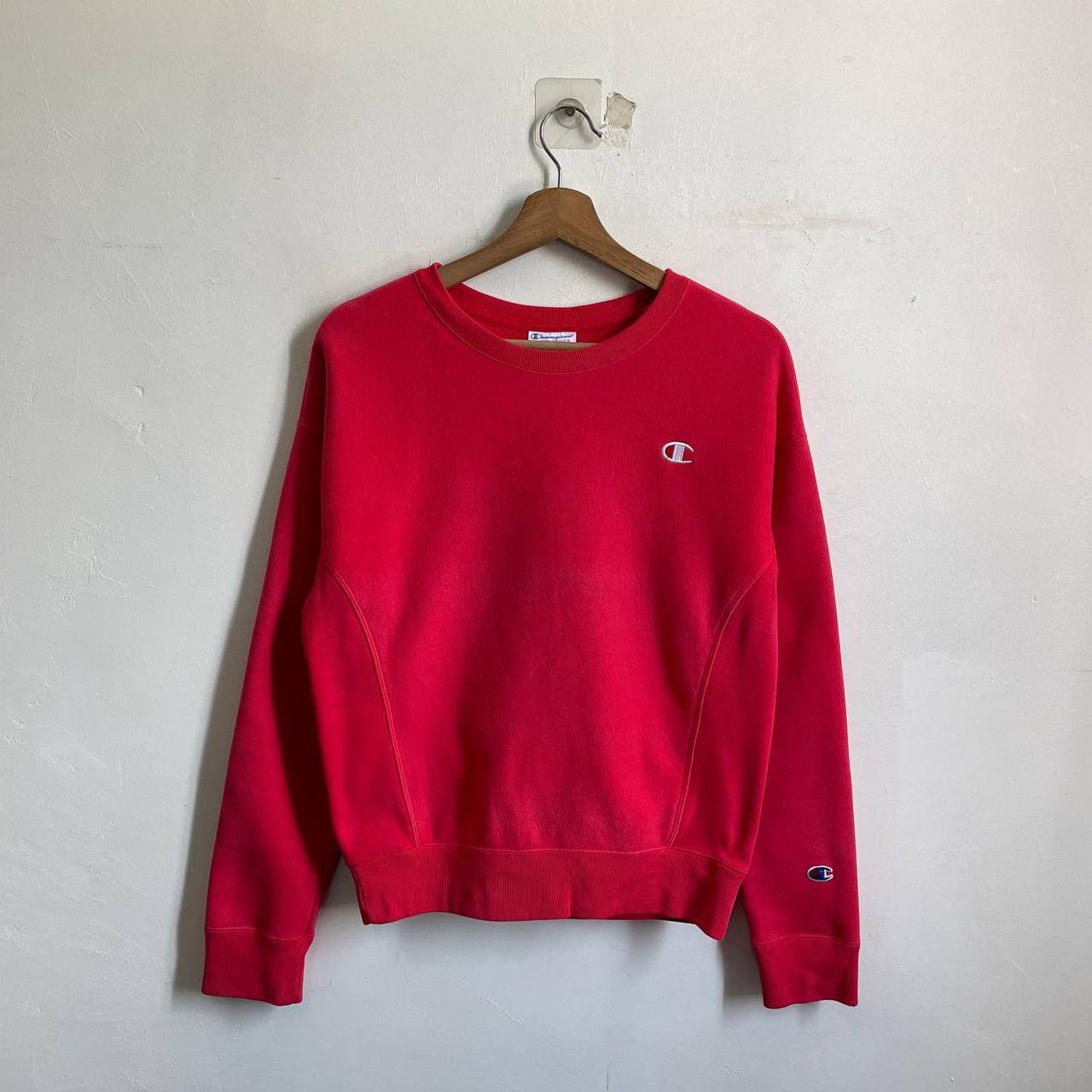 image of Vintage Champion Reverse Wave in Red, Men's (Size XS)