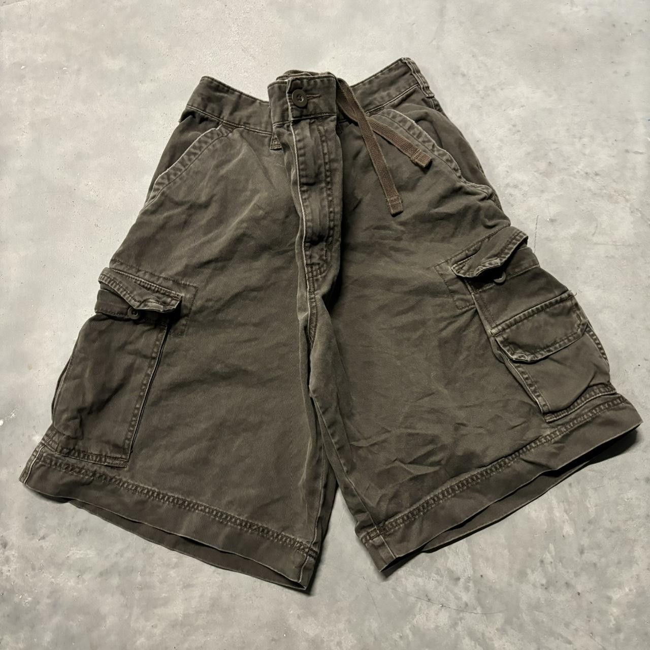 Japanese Brand × Vintage Crazy Vintage Y2K/2000s Baggy Grunge Brown Skater Style Cargo Shorts! Size US 40 / EU 56 - 1 Thumbnail