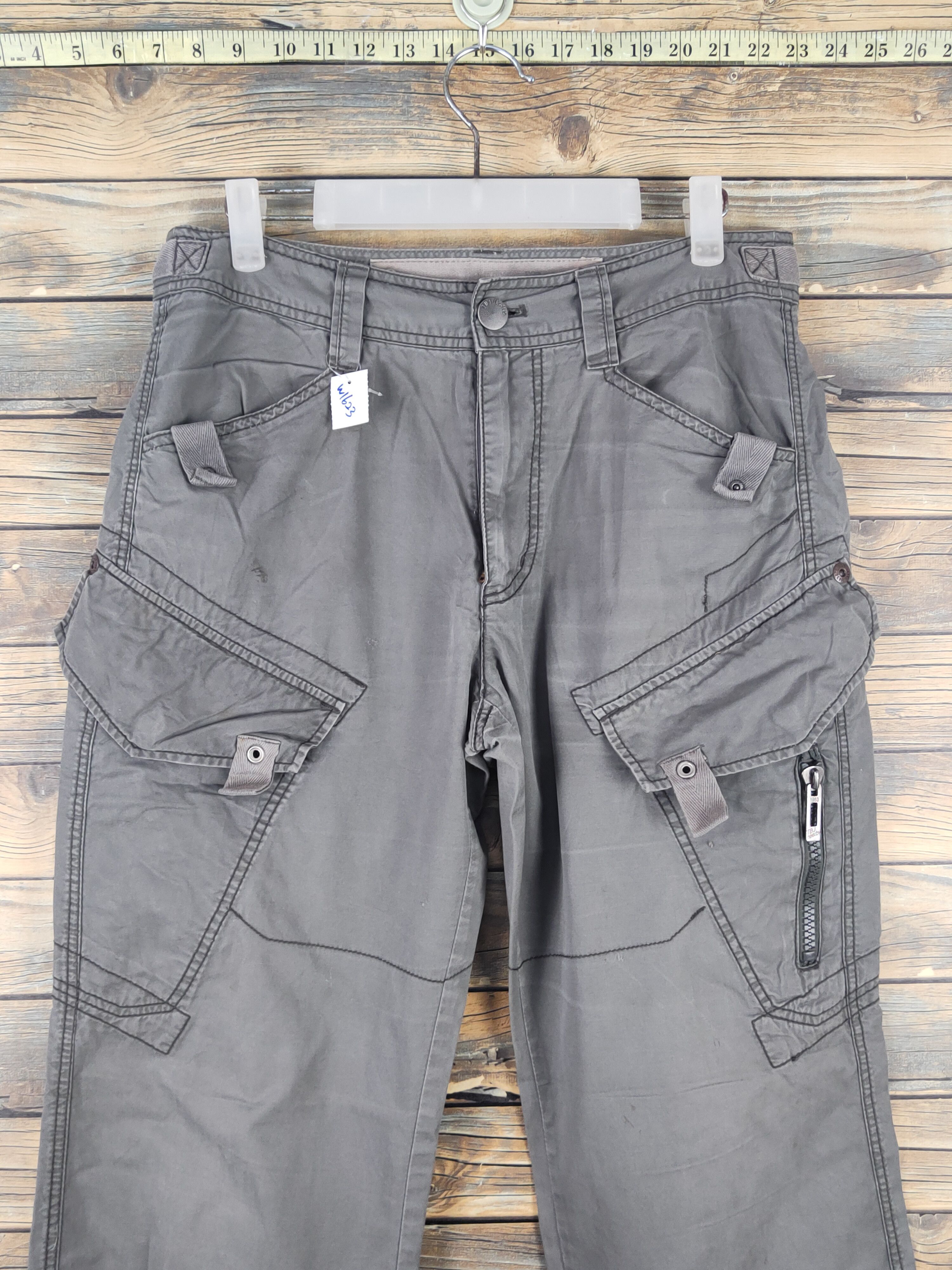 Japanese Brand TBJ Jeans Dark Gray Multipocket Tactical Cargo Pants #W1623 Size US 30 / EU 46 - 2 Thumbnail