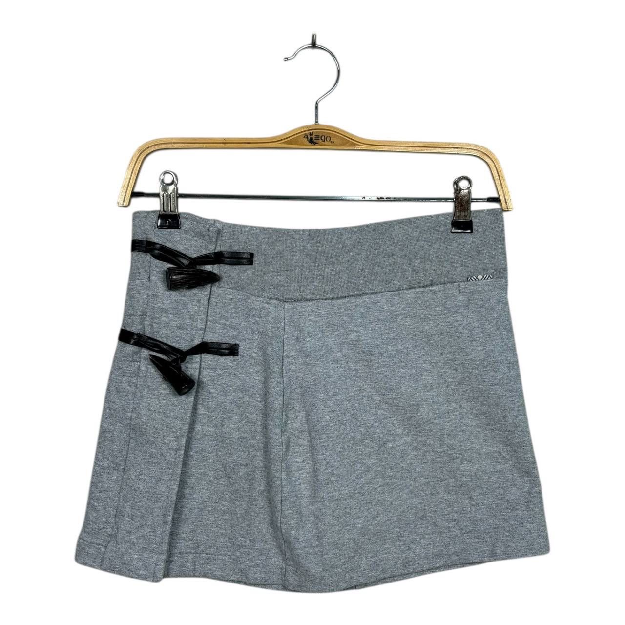 Burberry Burberry London Grey Toggle Jersey Wrap Mini Skirt Zipper S Size 28" / US 6 / IT 42 - 1 Thumbnail