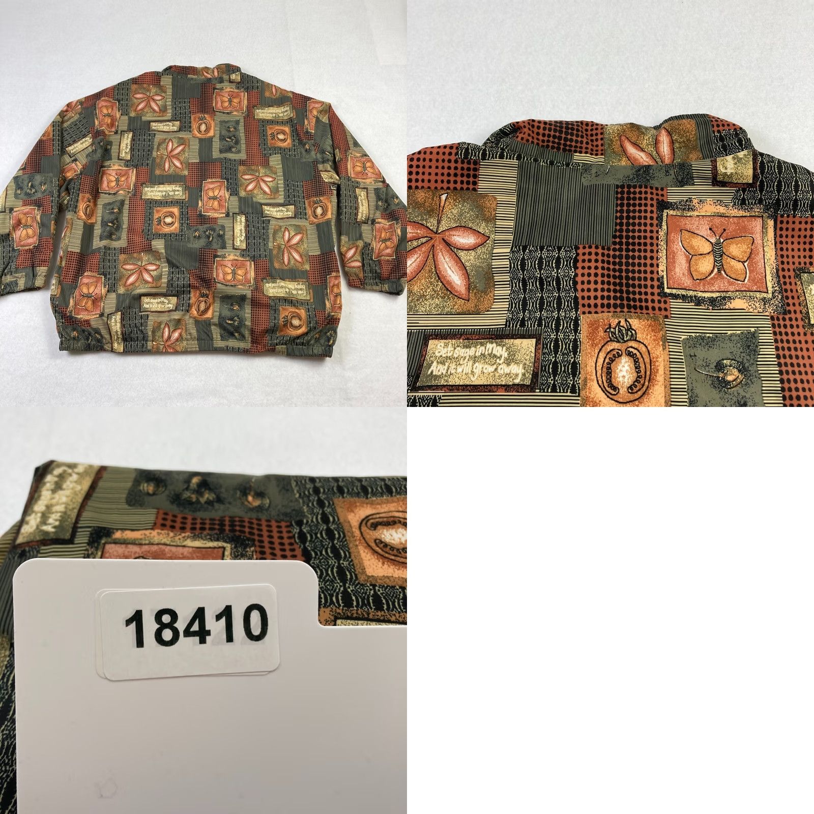 Vintage Sunice Golf Jacket Women's L Pullover Windbreaker Nature Pattern Snap Button Green Floral Leaves Casual Boyfriend Regular Size L Womens Size L / US 10 / IT 46 - 9 Thumbnail