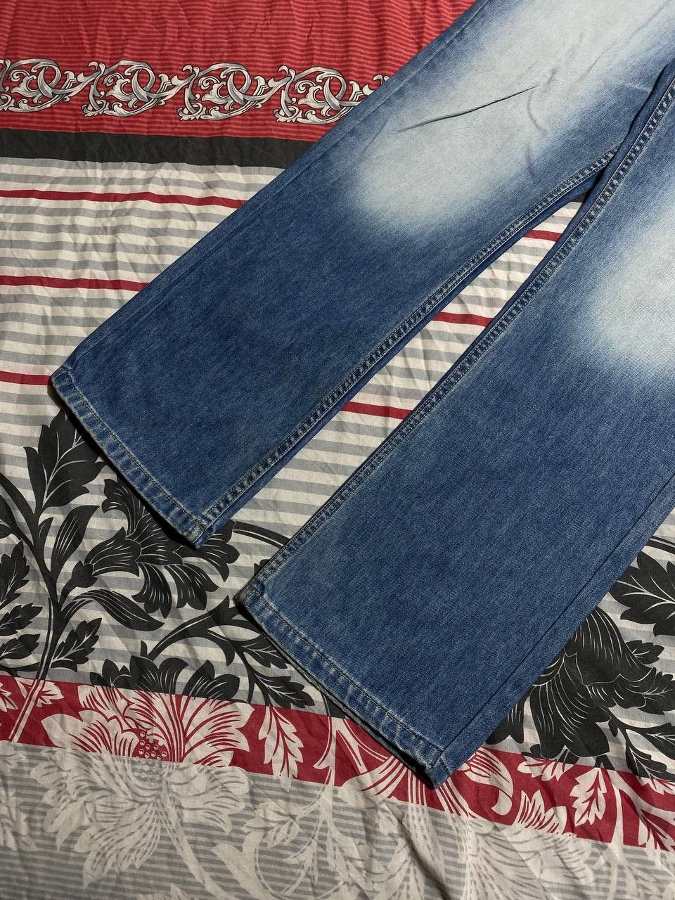 Japanese Brand Crazy Crash Dirty Baggy Faded Jean Japan Avant Garde Style Size US 32 / EU 48 - 7 Thumbnail