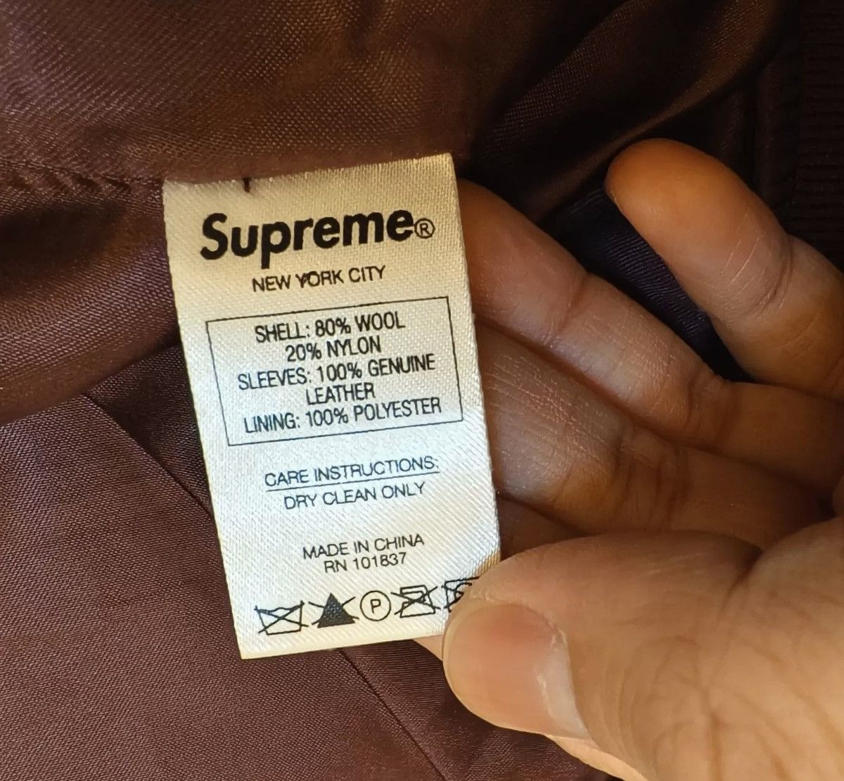 Supreme Supreme team crew leather varsity jacket Size US M / EU 48-50 / 2 - 4 Thumbnail
