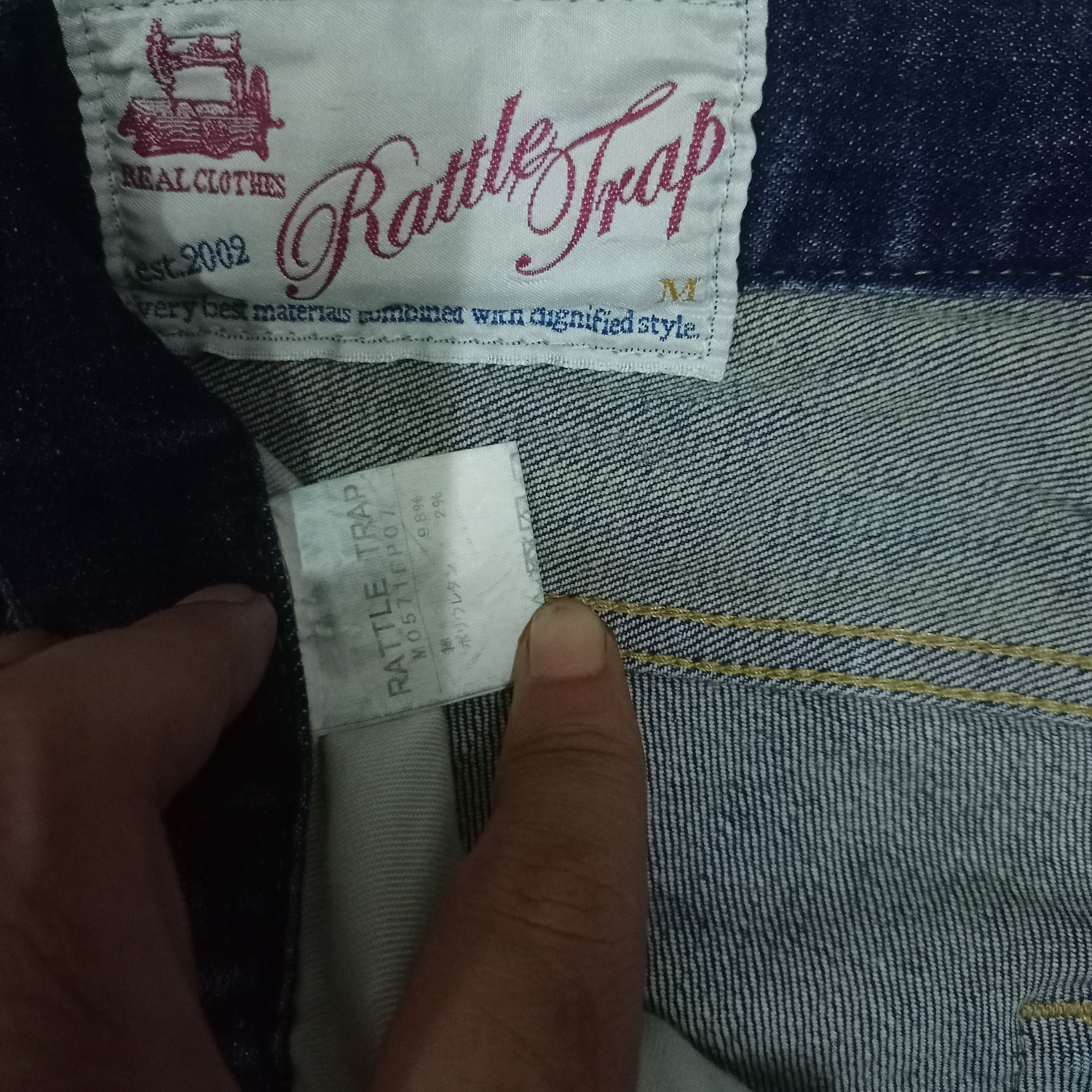 Japanese Brand Vintage Japanese Rattle Trap Acid Wash Distressed Jeans Size US 32 / EU 48 - 9 Thumbnail