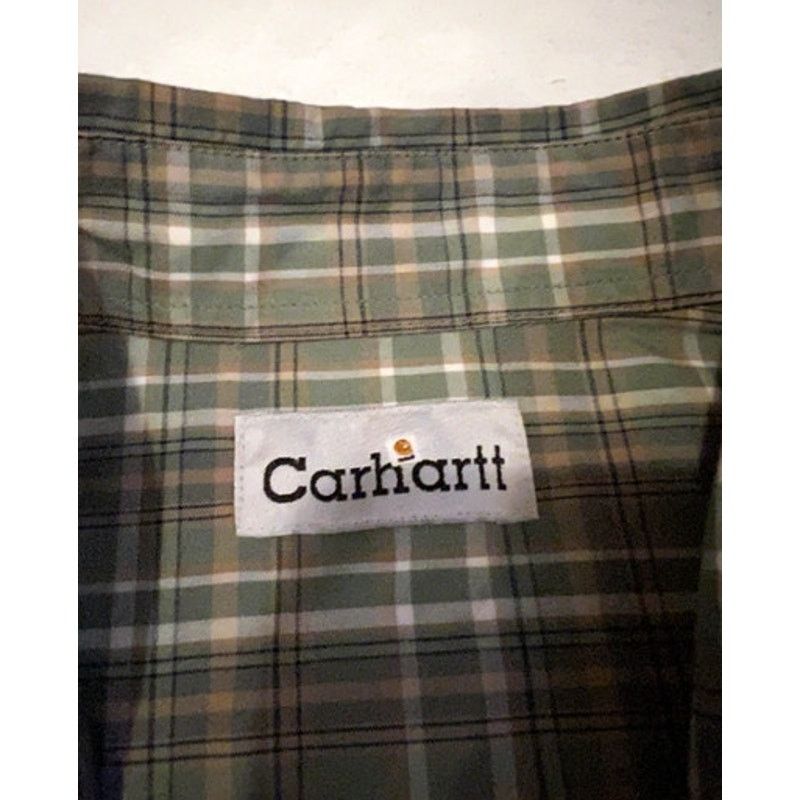Carhartt Carhartt Mens Short Sleeve Shirt- Sz:Xl -Plaid Pattern-Green Size US XL / EU 56 / 4 - 4 Thumbnail