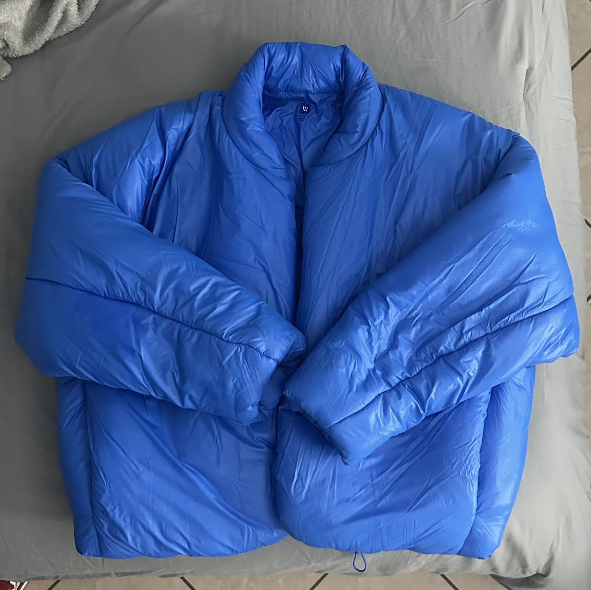 image of Yeezy Gap Puffer Jacket in Blue, Men's (Size Medium)