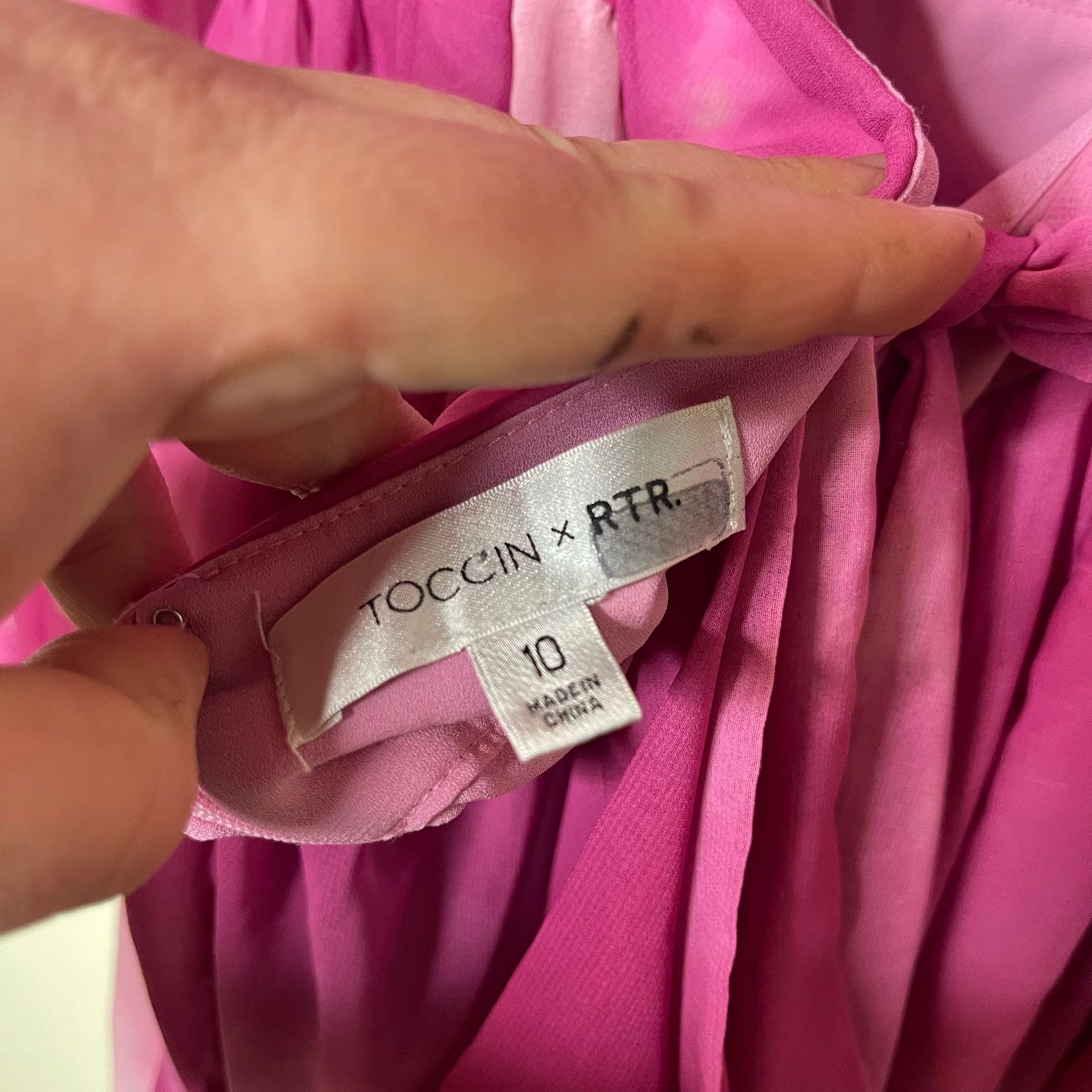 Other TOCCIN X RTR Pink Tie Dye Lightweight open back Romper sz 10 Size 32" / US 10 / IT 46 - 8 Thumbnail