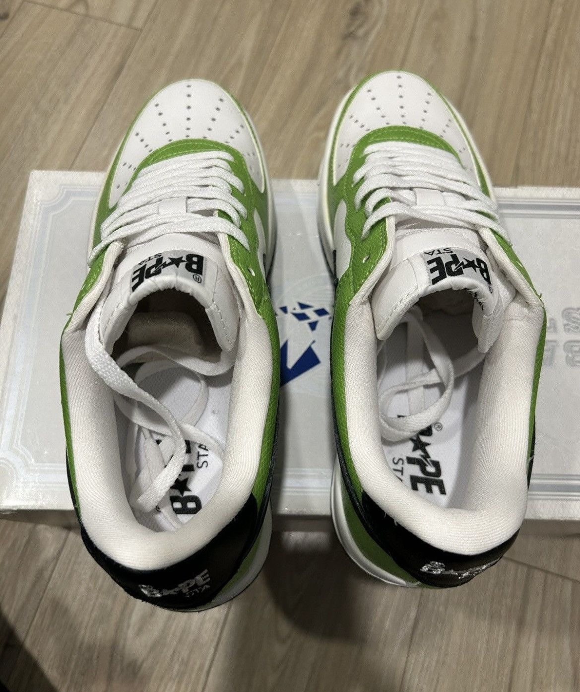 Bape RARE OG 2007 A BATHING APE GREEN SNAKESKIN BAPESTA Size US 9.5 / EU 42-43 - 5 Thumbnail