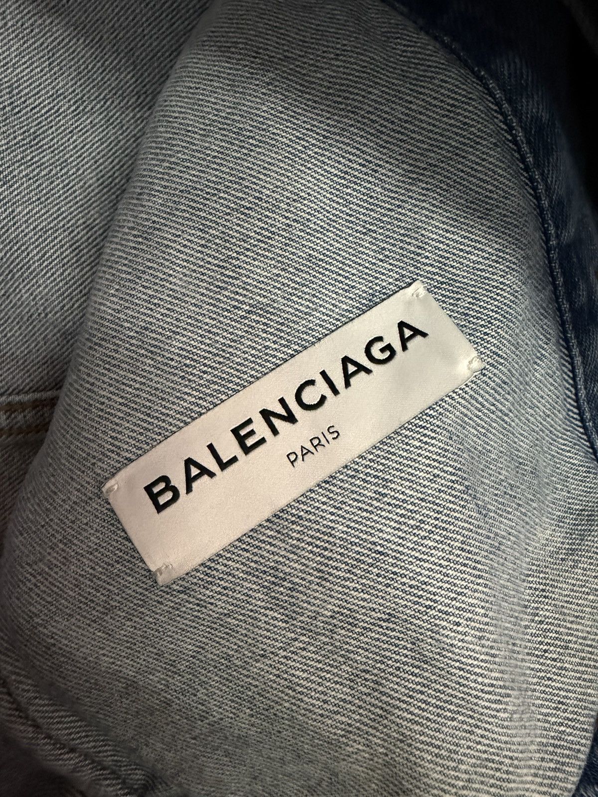 Balenciaga BALENCIAGA SCARF COLLAR BLUE JACKET Size US L / EU 52-54 / 3 - 5 Thumbnail