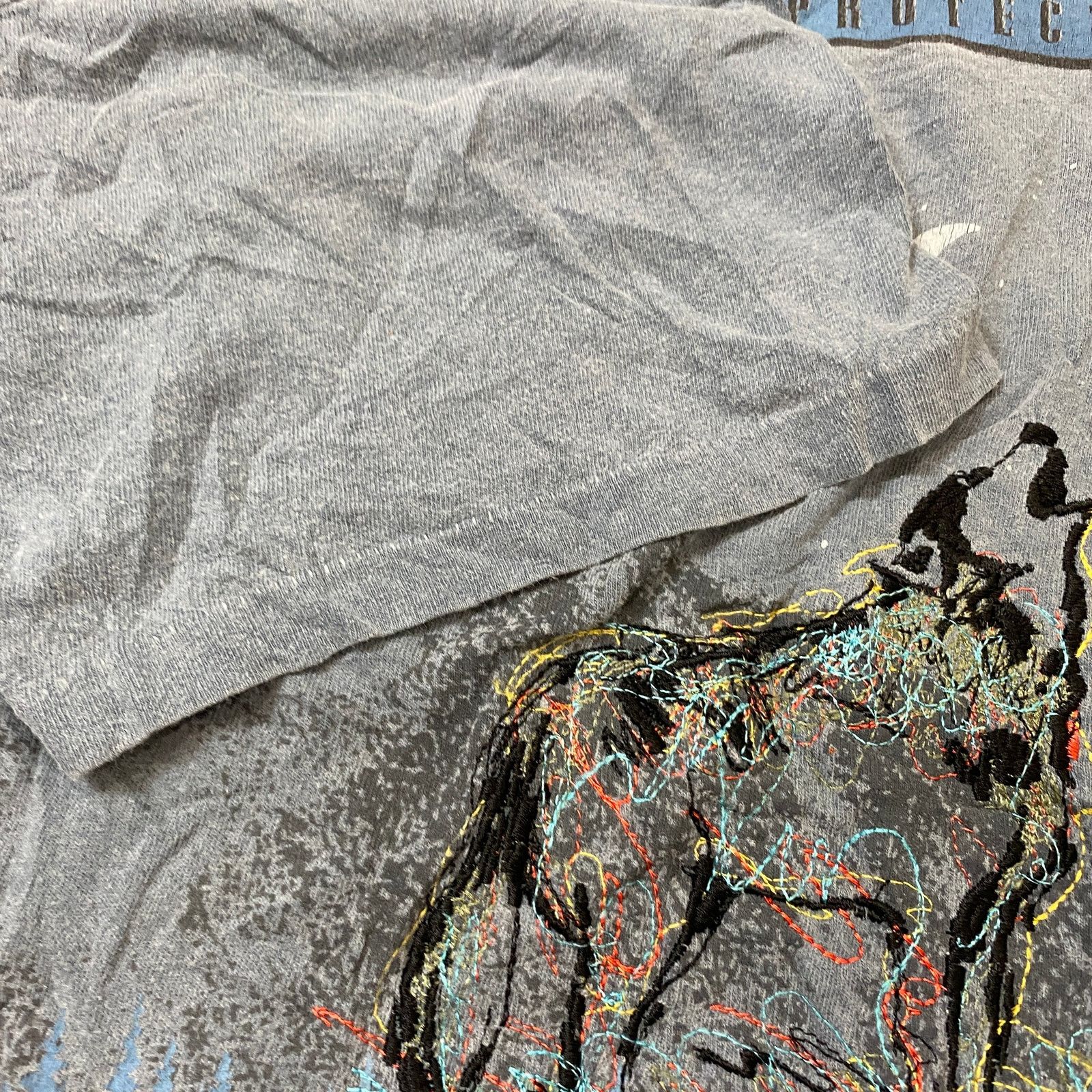 Vintage VTG Hugger Wilderness Preserve Wolf Embroidered T Shirt XL Size US XL / EU 56 / 4 - 8 Thumbnail