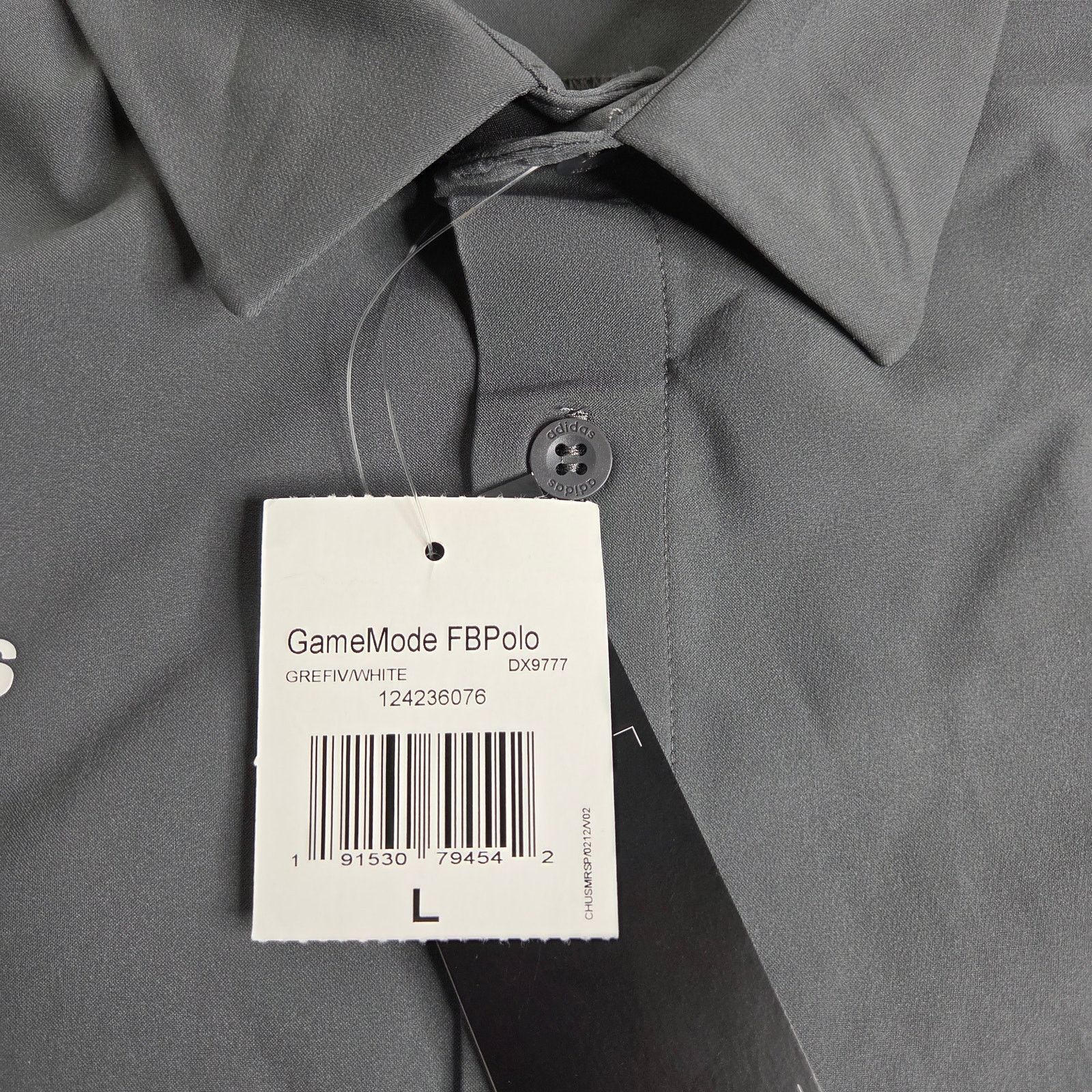 Adidas Men's Addias Gray East Coast Pro Button Down Polo Size US L / EU 52-54 / 3 - 6 Thumbnail