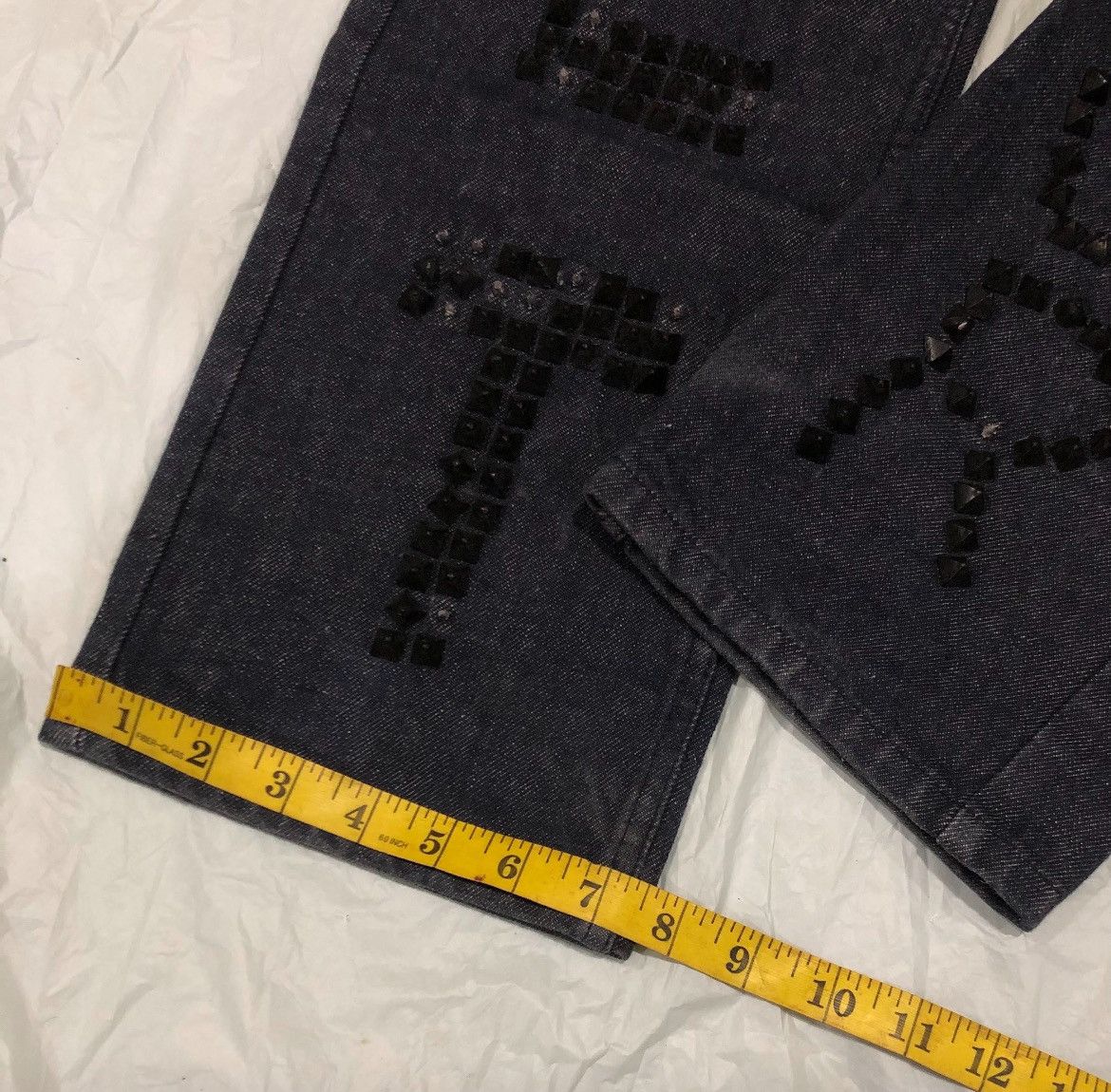 Walter Van Beirendonck ▶️ W&LT /Walter Van Beirendonck Aw97 Studded Jeans Size US 30 / EU 46 - 23 Thumbnail