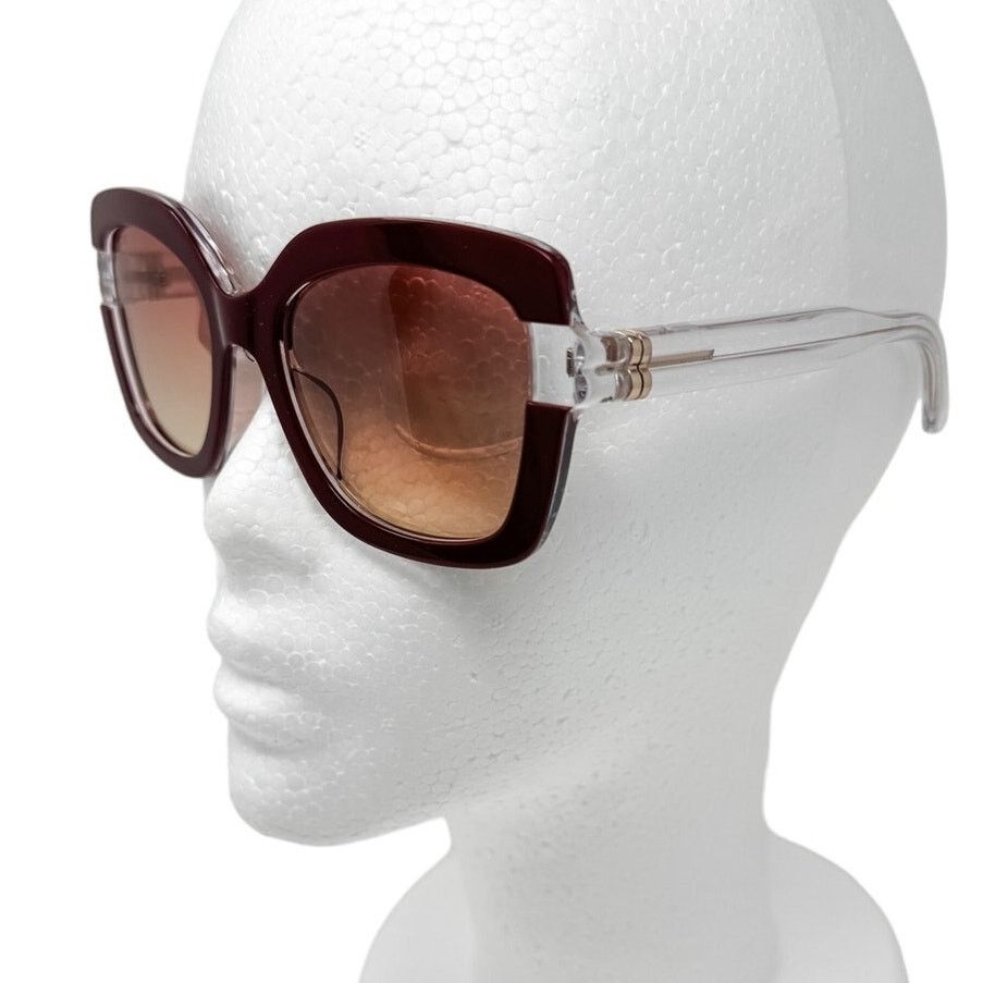 Bally Bally Oversized Square Butterfly Sunglasses Bordeaux w/ case Size ONE SIZE - 1 Thumbnail