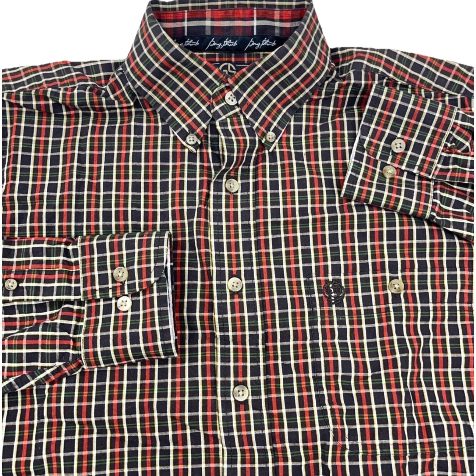 Wrangler Wrangler Shirt Men Medium Brown Plaid Button Up George Straight Western Cowboy Size US M / EU 48-50 / 2 - 2 Thumbnail