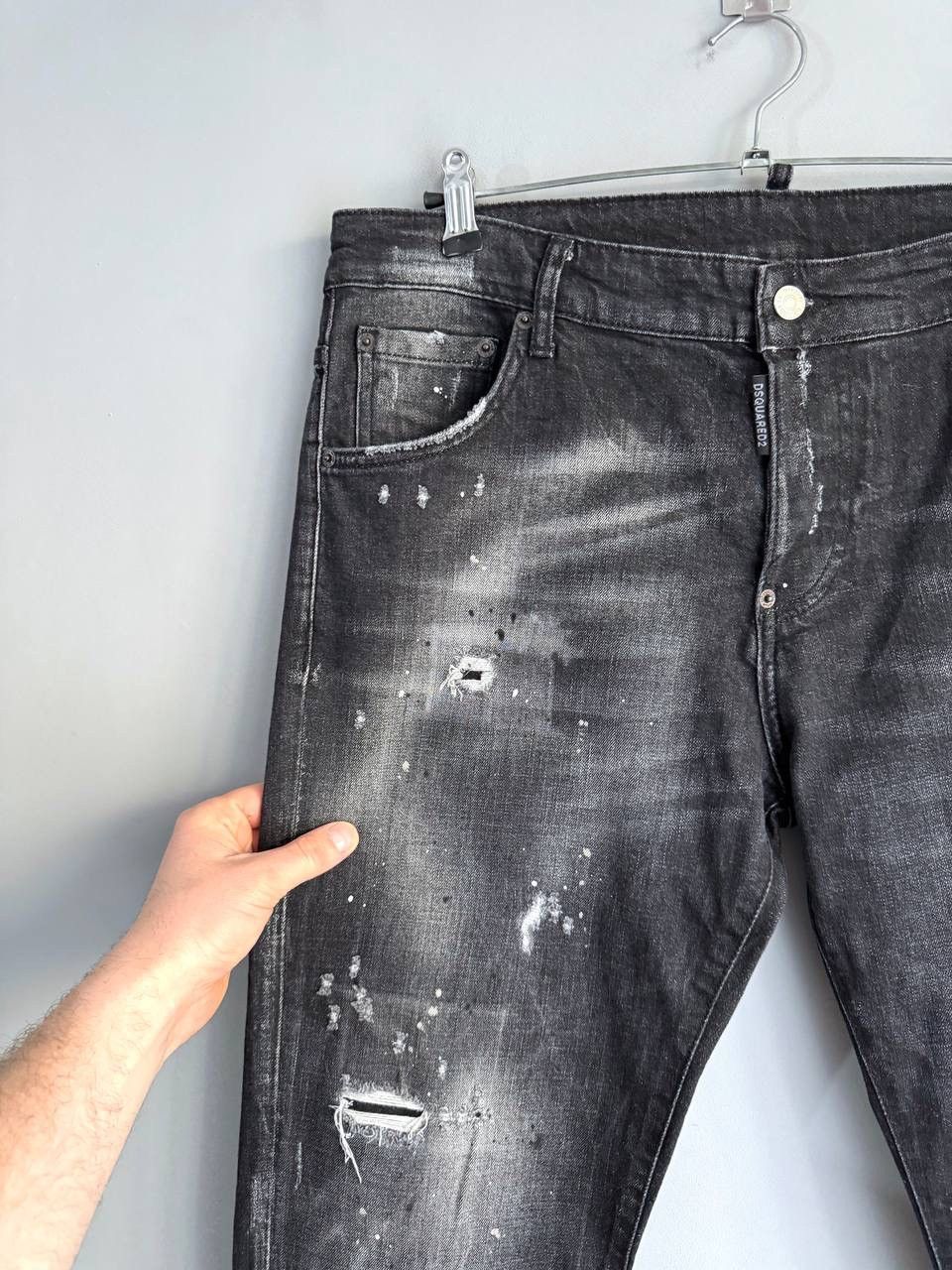Dsquared2 Dsquared2 Black Distressed Men's Slim Jeans Size 56 W36 L32 Size US 36 / EU 52 - 5 Thumbnail