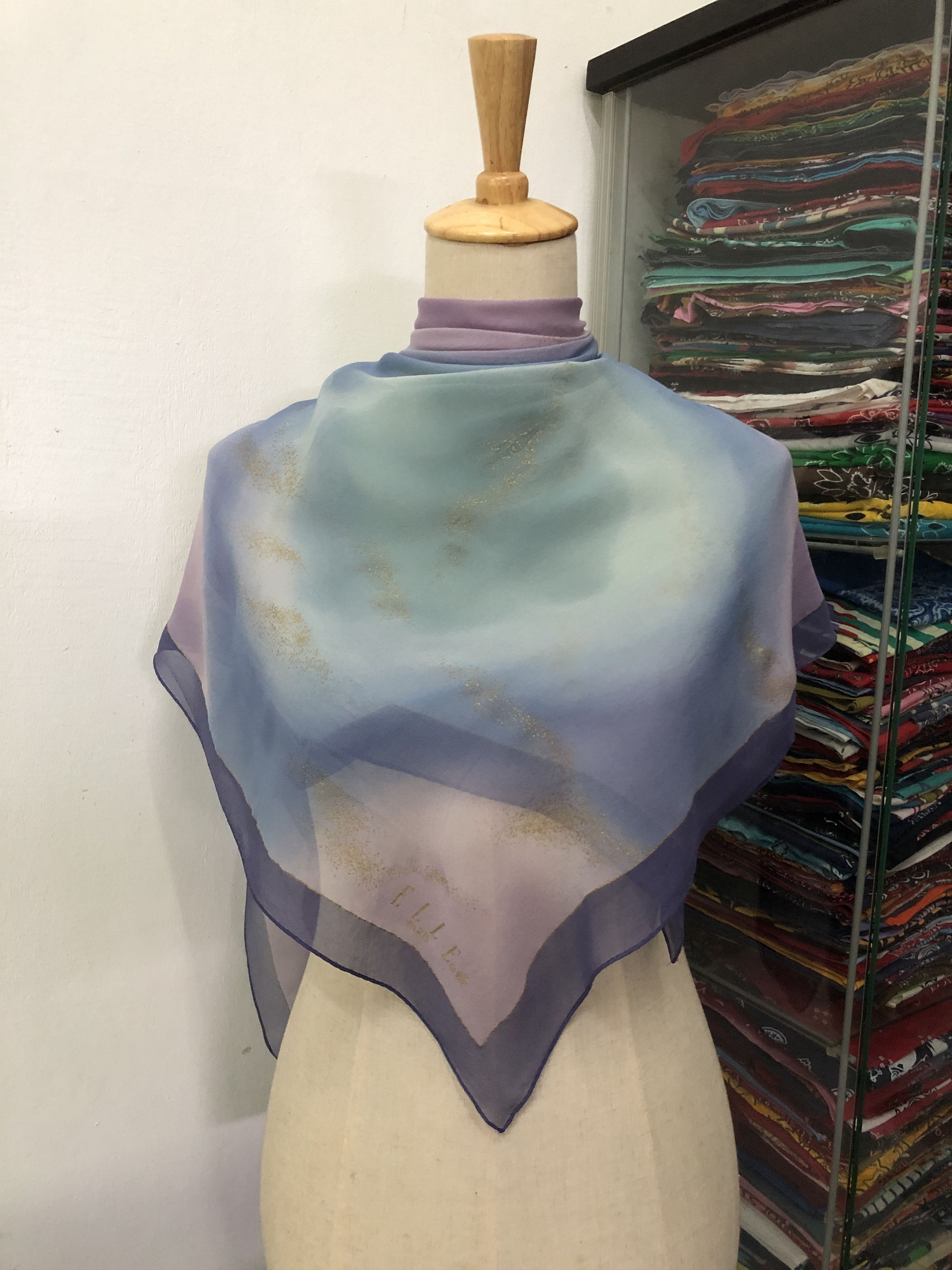 Vintage Vintage Elle Paris Silk Scarf Size ONE SIZE - 1 Thumbnail