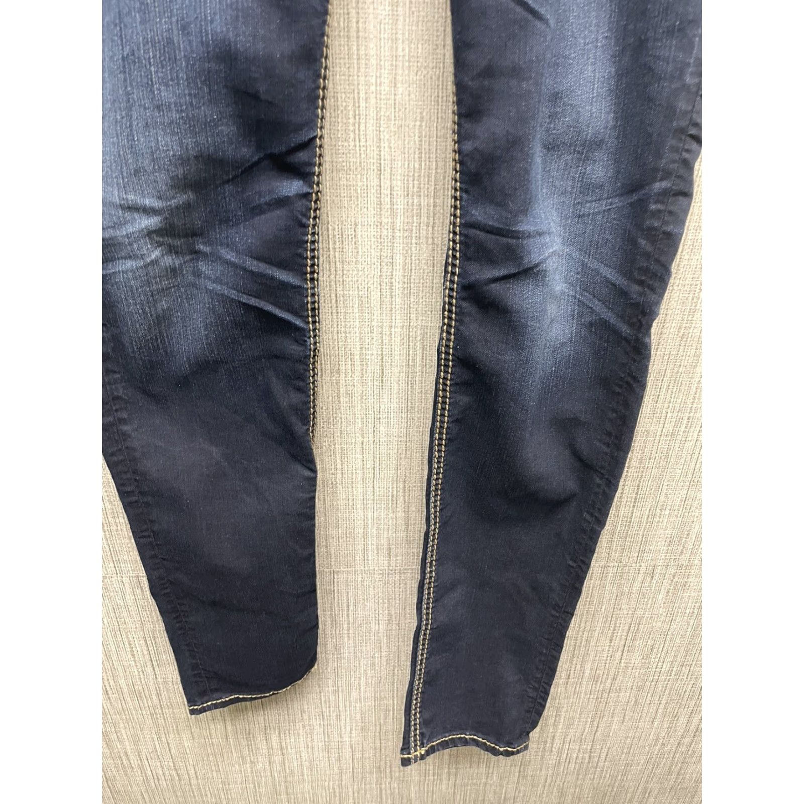 Vintage Silver Sliver Suki Dark Blue Mid Super Skinny Jeans Womens Size W31/L31 Size 24" / US 00 / IT 34 - 4 Thumbnail
