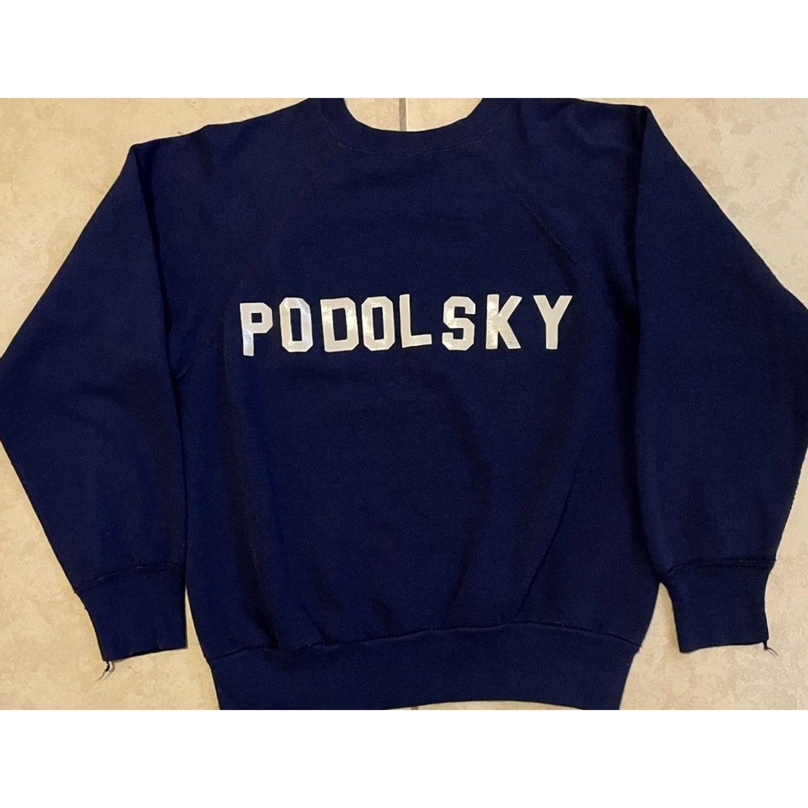 Vintage VINTAGE Podolsky Faded Sweatshirt XS Blue College Army 90s Grunge USAF Navy Hip Hop USA Mens Hoodie Size US XS / EU 42 / 0 - 2 Thumbnail