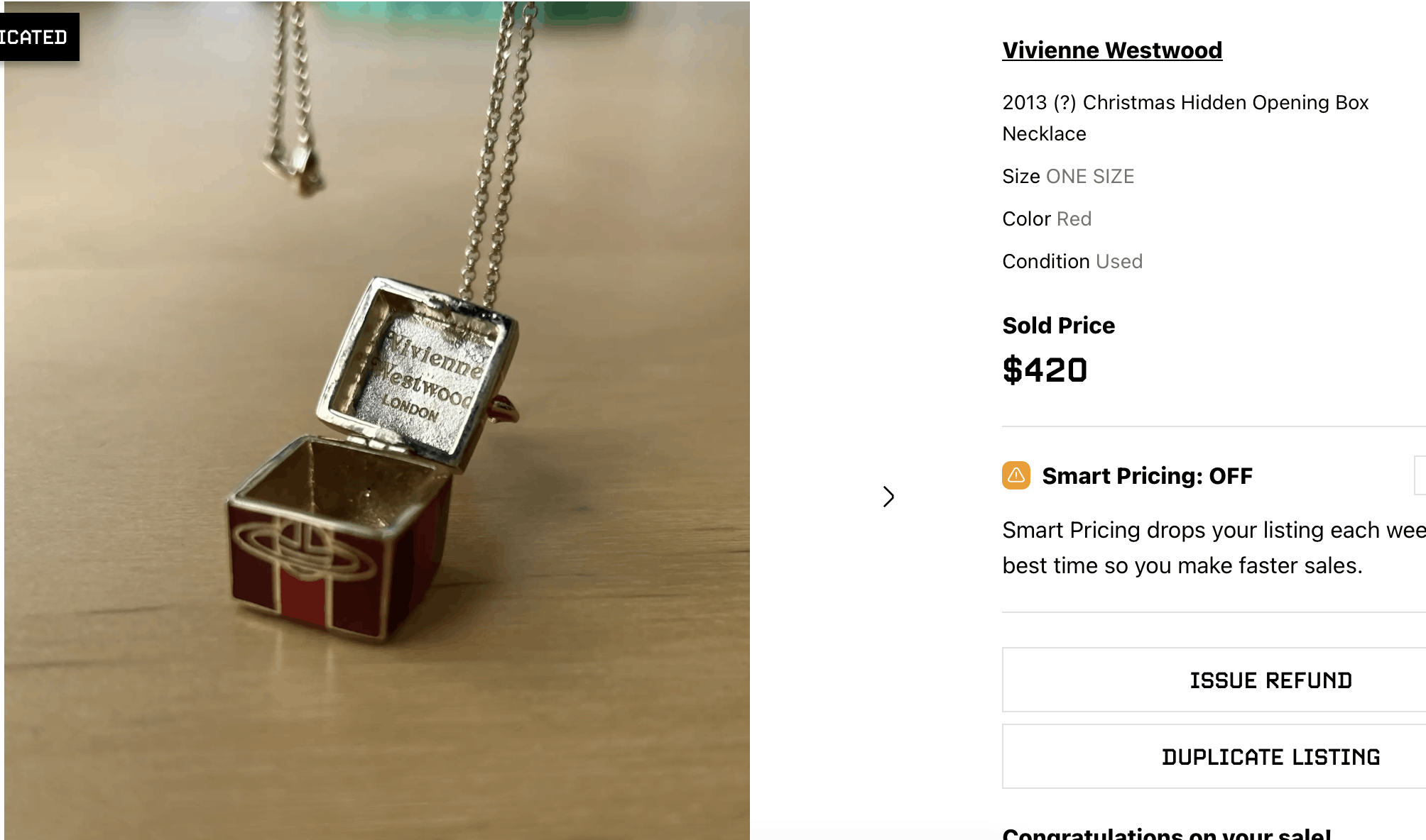 Vivienne Westwood 2013 (?) Christmas Hidden Opening Box Necklace Size ONE SIZE - 9 Thumbnail