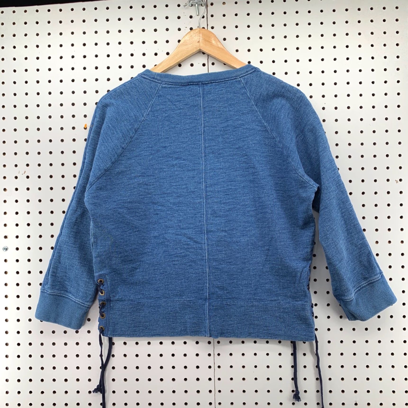 J.Crew JCrew Sweatshirt Blue Womens Small Tie Up Sides Long Sleeve Casual Size S / US 4 / IT 40 - 8 Thumbnail