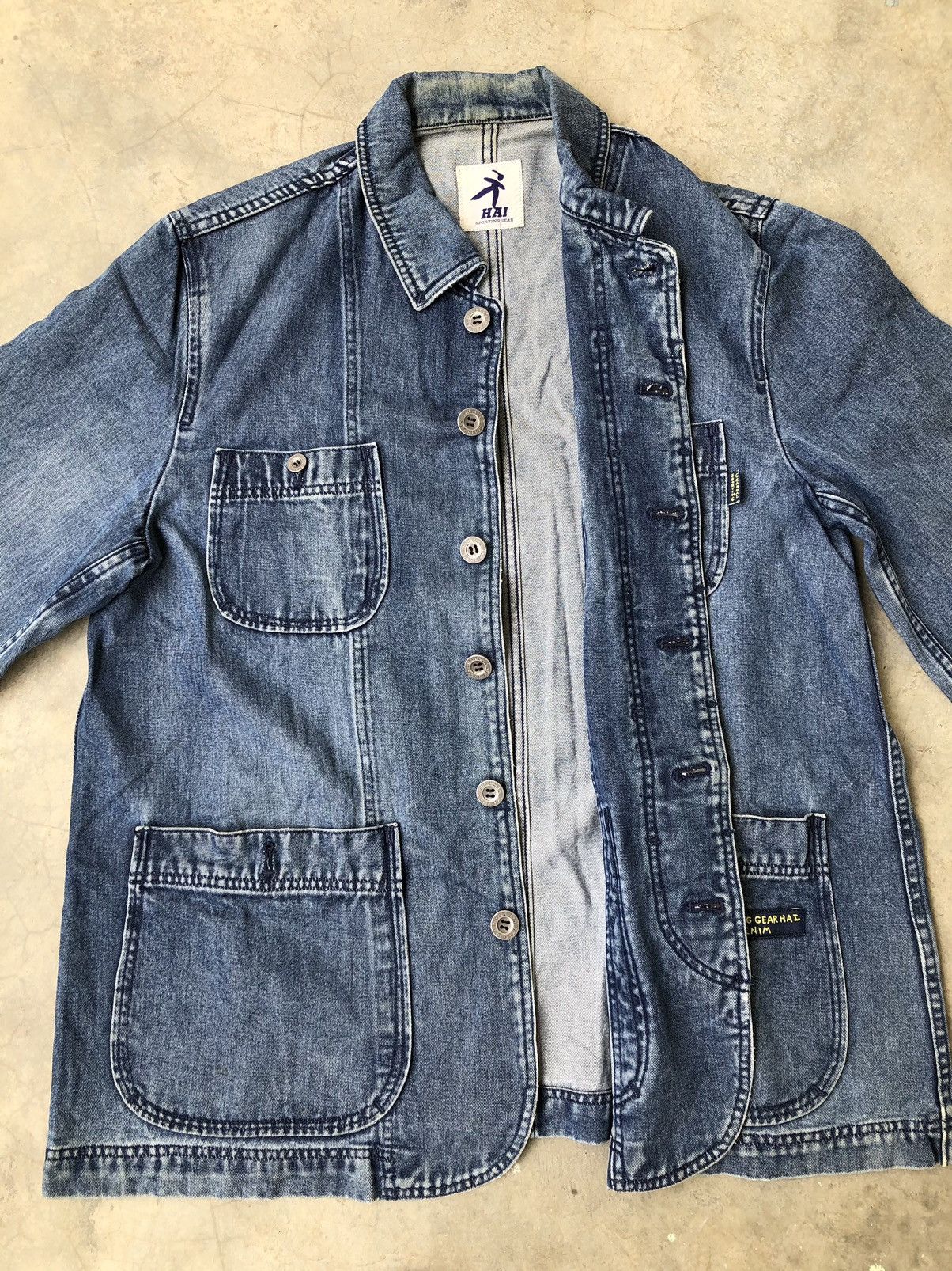 Hai Sporting Gear Issey Miyake Hai Sporting Gear Denim Jacket Size US L / EU 52-54 / 3 - 11 Thumbnail