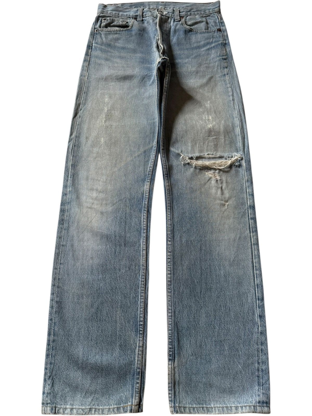 Levi's Vintage 80s Levis 501 Distressed Loose Jeans Size US 29 - 1 Thumbnail