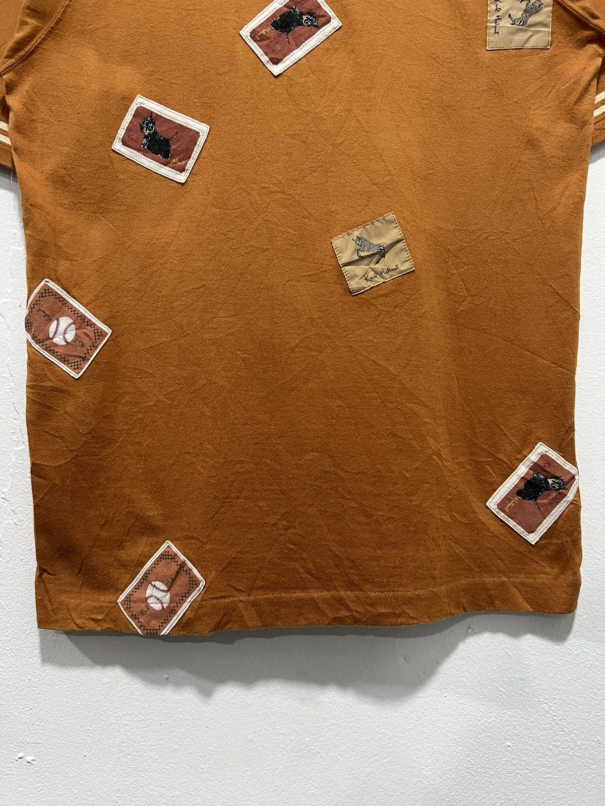 Karl Helmut × Vintage Vintage Karl Helmut Patchwork Pocket Tshirt Size US S / EU 44-46 / 1 - 11 Thumbnail
