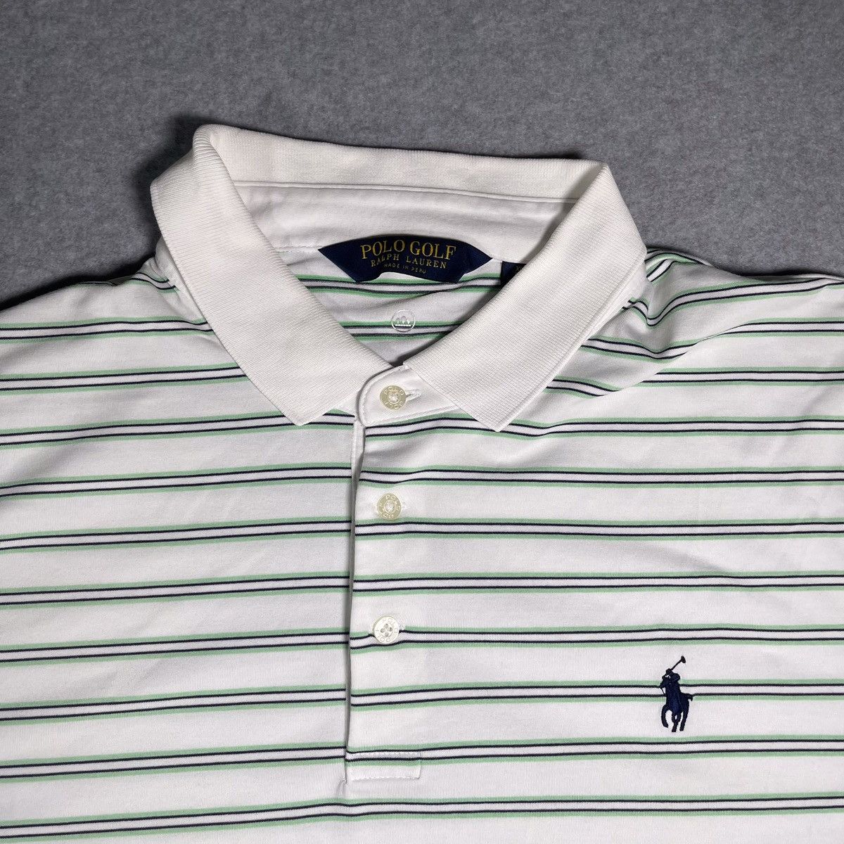 Polo Ralph Lauren Polo Ralph Lauren men’s white & green golf polo Size US XL / EU 56 / 4 - 2 Thumbnail