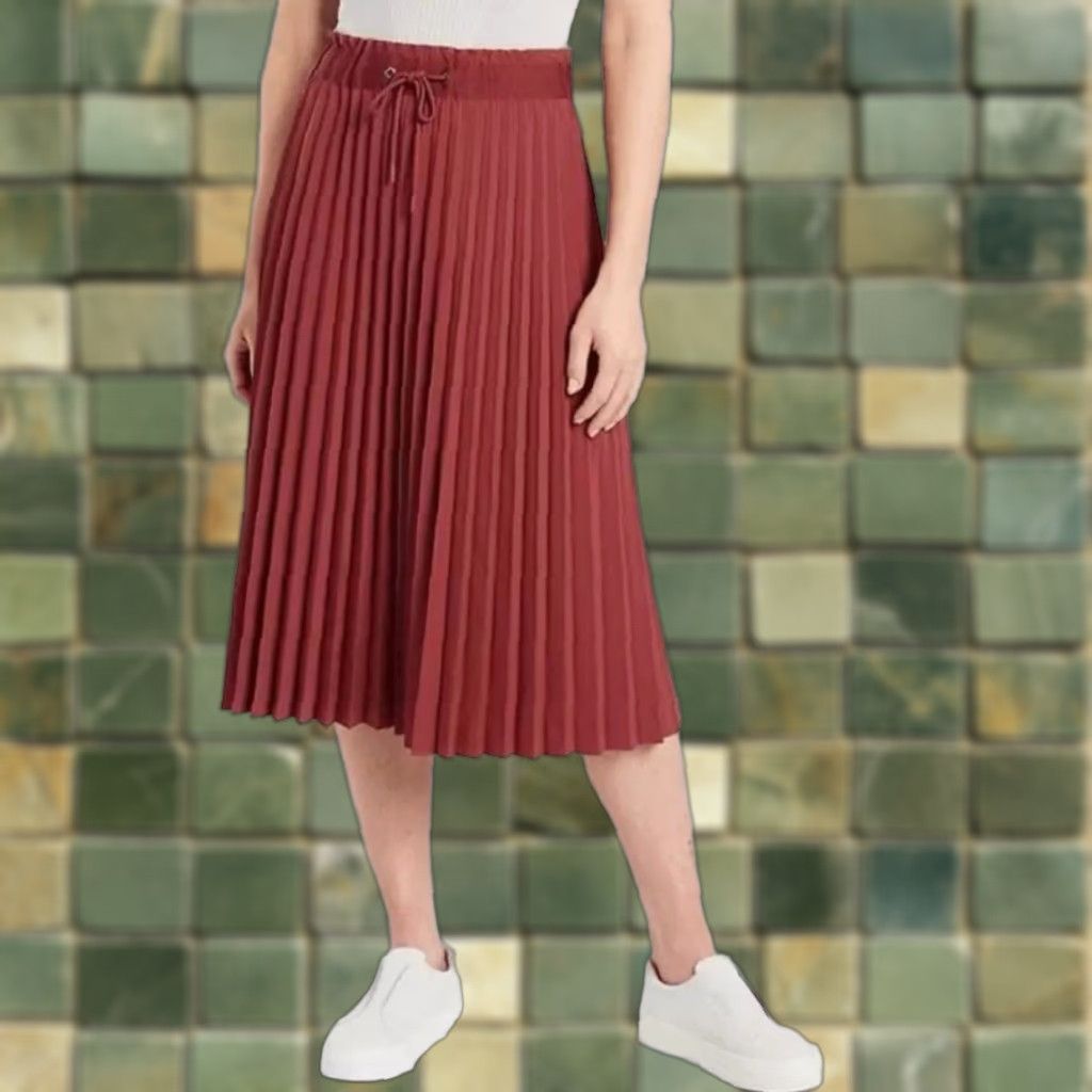 Athleta Athleta Skirt Women S Red Midi A-Line Burgundy 27-34” Waist 28” Length Size 28" / US 6 / IT 42 - 1 Thumbnail