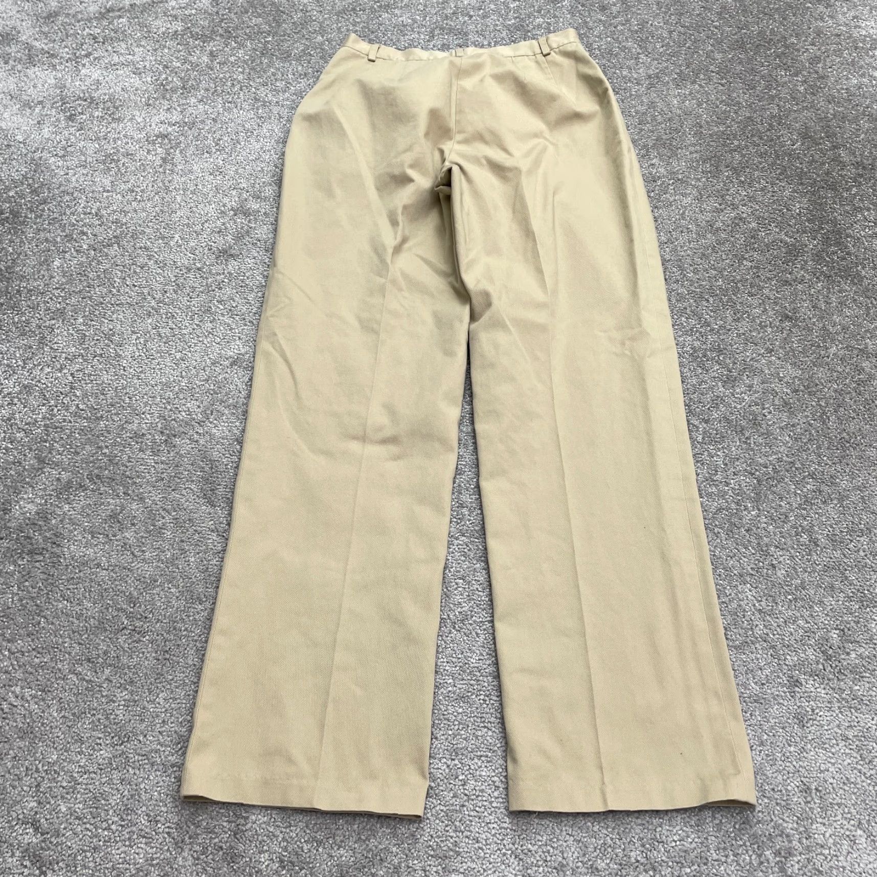 Lands' End Lands' End Dress Pants Womens 6 Brown Straight Pleated High Rise 28x29.5 Pants Size 28" / US 6 / IT 42 - 2 Thumbnail