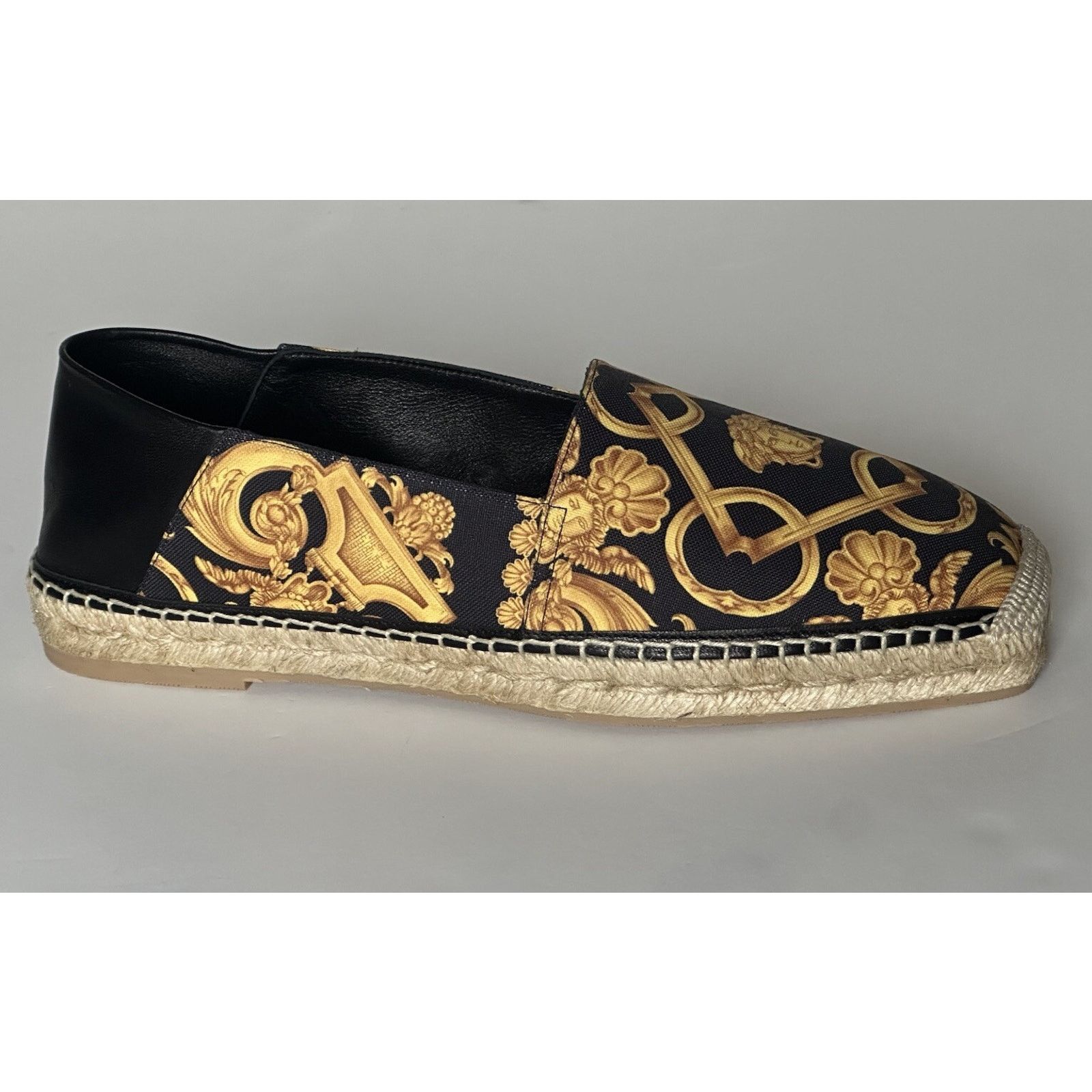 Versace VERSACE Barocco Gold/Black Canvas Espadrilles 11 1014774 Size US 11 / EU 44 - 3 Thumbnail