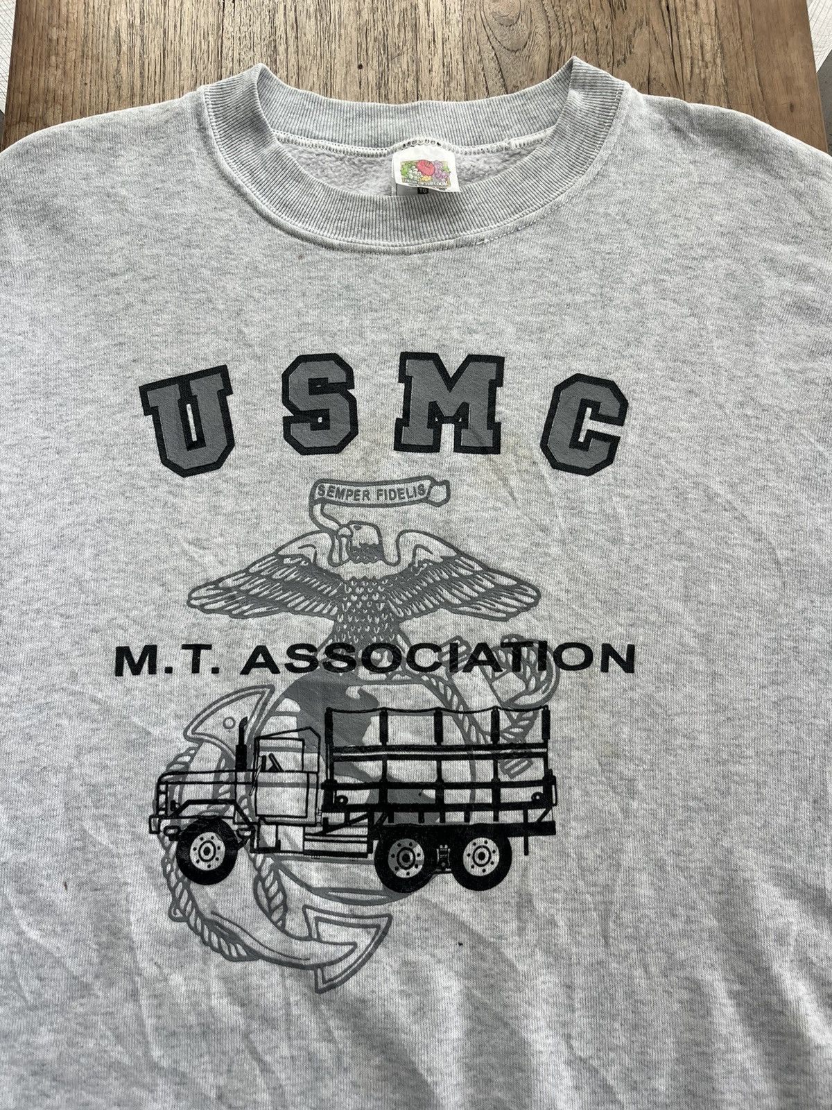 Vintage Vintage USMC Semper Fidelis M.T. association Sweater Shirt Size US XL / EU 56 / 4 - 3 Thumbnail
