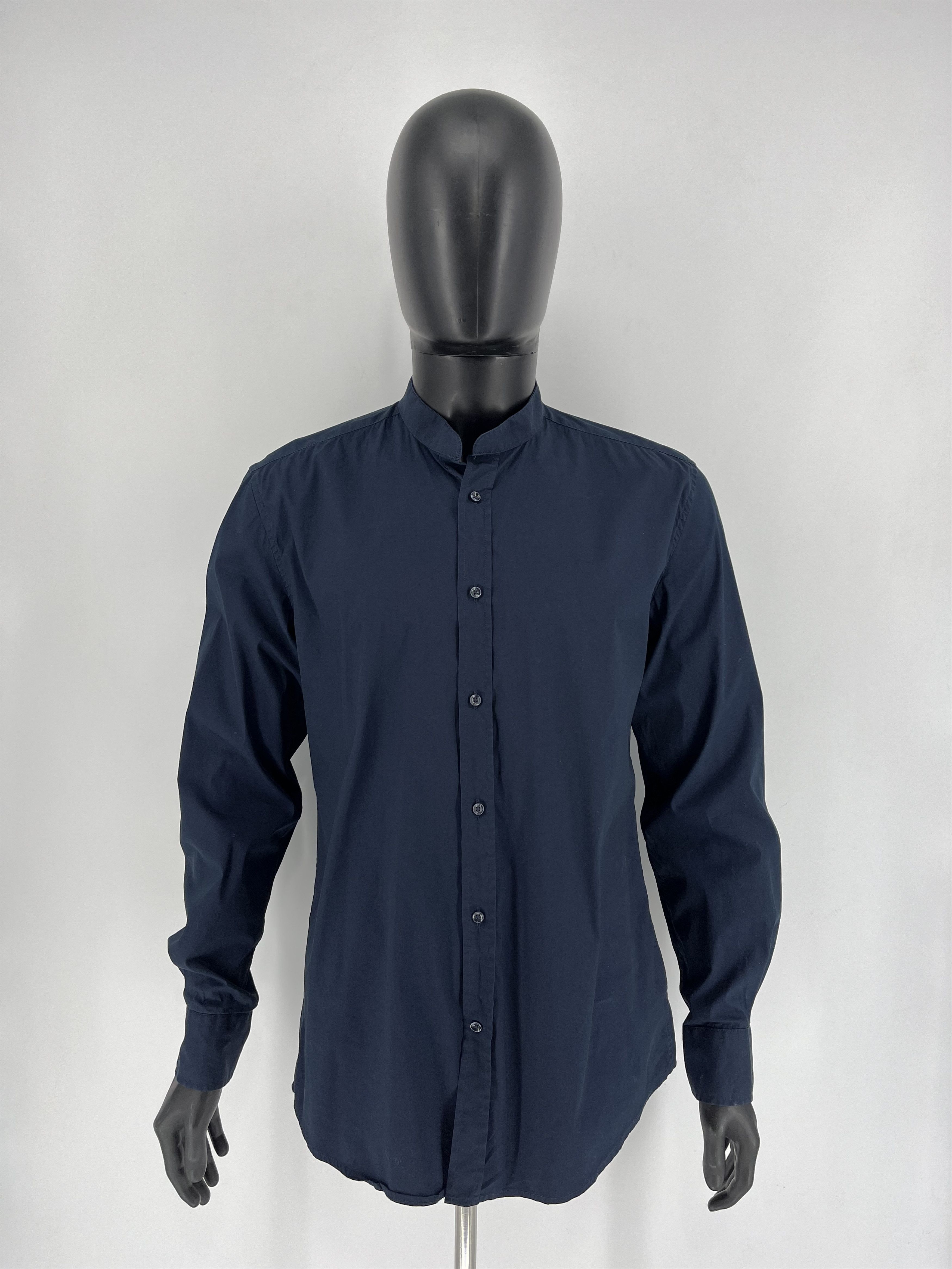 Antony Morato MENS ANTONY MORATO Slim Navy Black Button Casual Dress Shirt Size US L / EU 52-54 / 3 - 2 Thumbnail