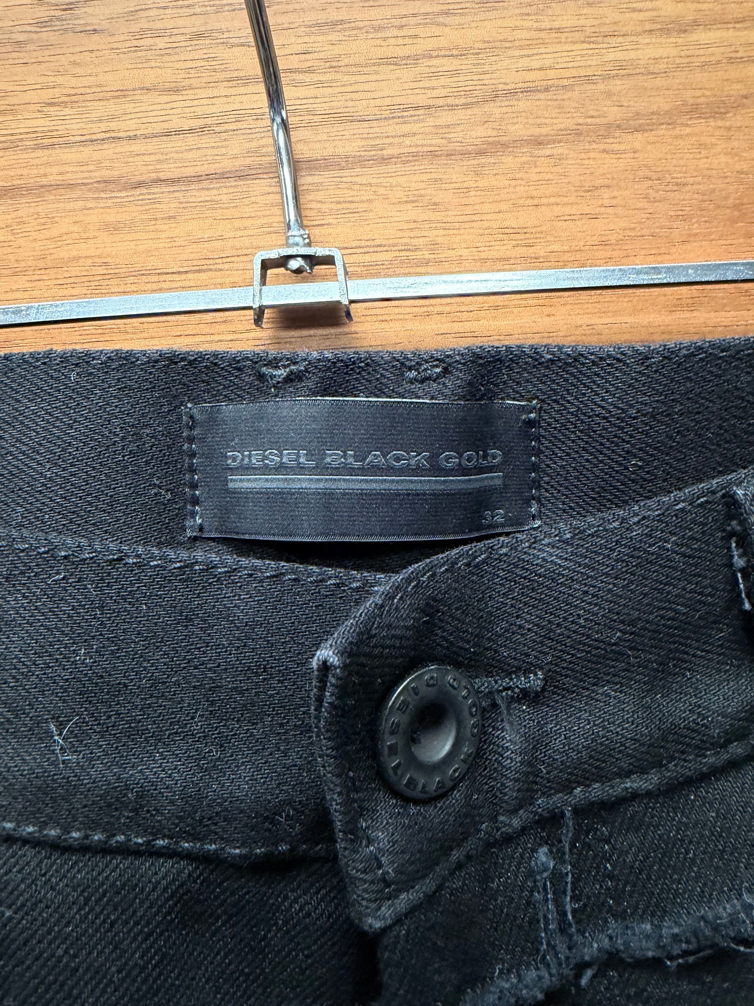 Diesel Diesel Black Gold ‘Hagi’ Raw Hem Distressed Black Skinny Jeans Size US 32 / EU 48 - 3 Thumbnail