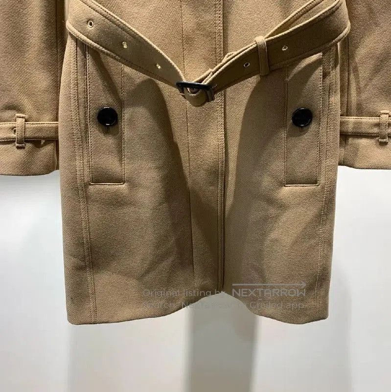 Burberry Burberry Khaki Wool Women's Coat. Size XXS / US 00 / IT 34 - 6 Thumbnail