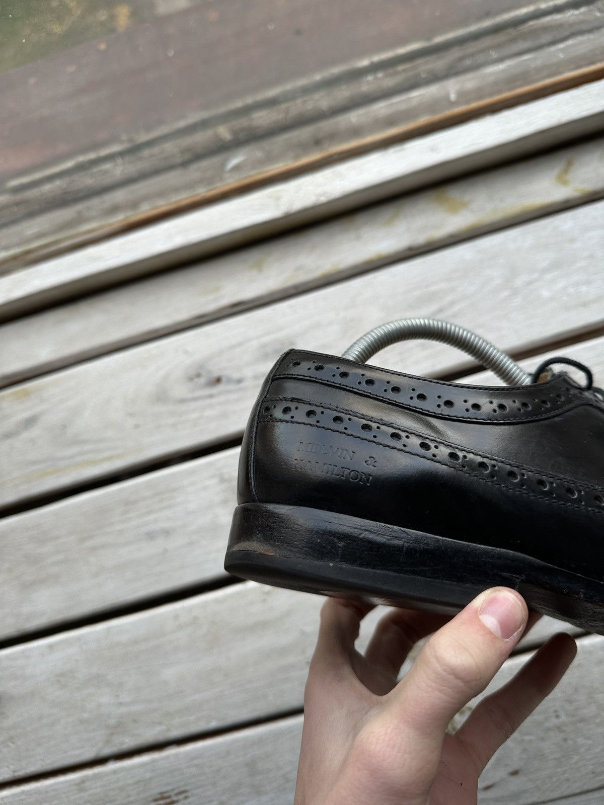 Melvin & Hamilton LUXURY 🚨 MELVIN & HAMILTON VNTG SHOES MEN BLACK LUXURY RARE Size US 12 / EU 45 - 3 Thumbnail