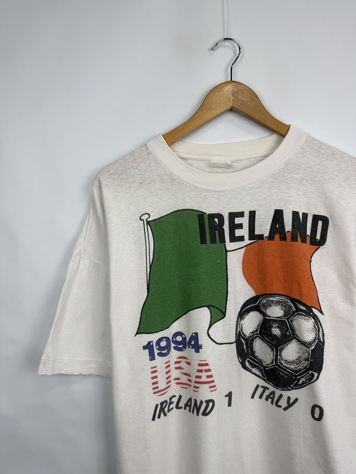 Vintage 🇮🇪 Vintage 1994 Irland Italy World Cup USA Ray Houghton T-Shi Size US L / EU 52-54 / 3 - 3 Thumbnail