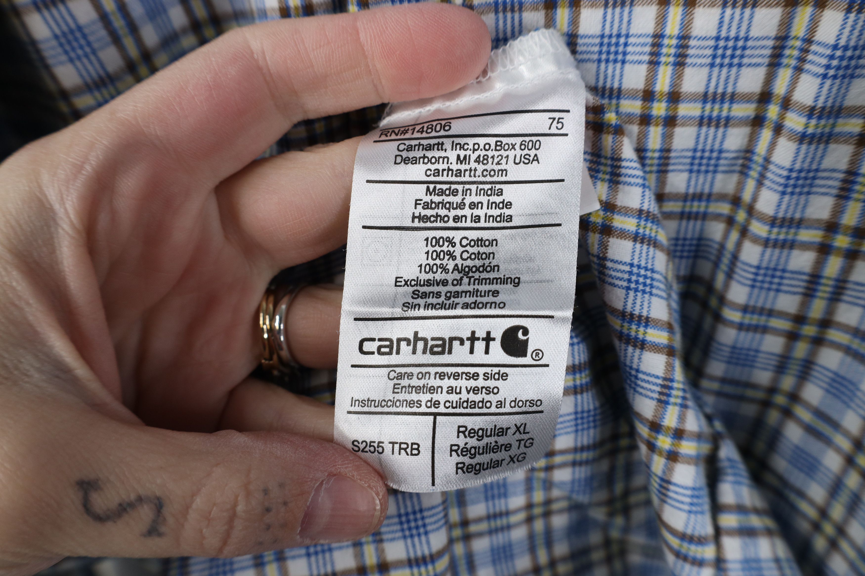 Carhartt Vintage Y2K Carhartt Lightweight Button Shirt Blue Plaid Size US XL / EU 56 / 4 - 10 Thumbnail
