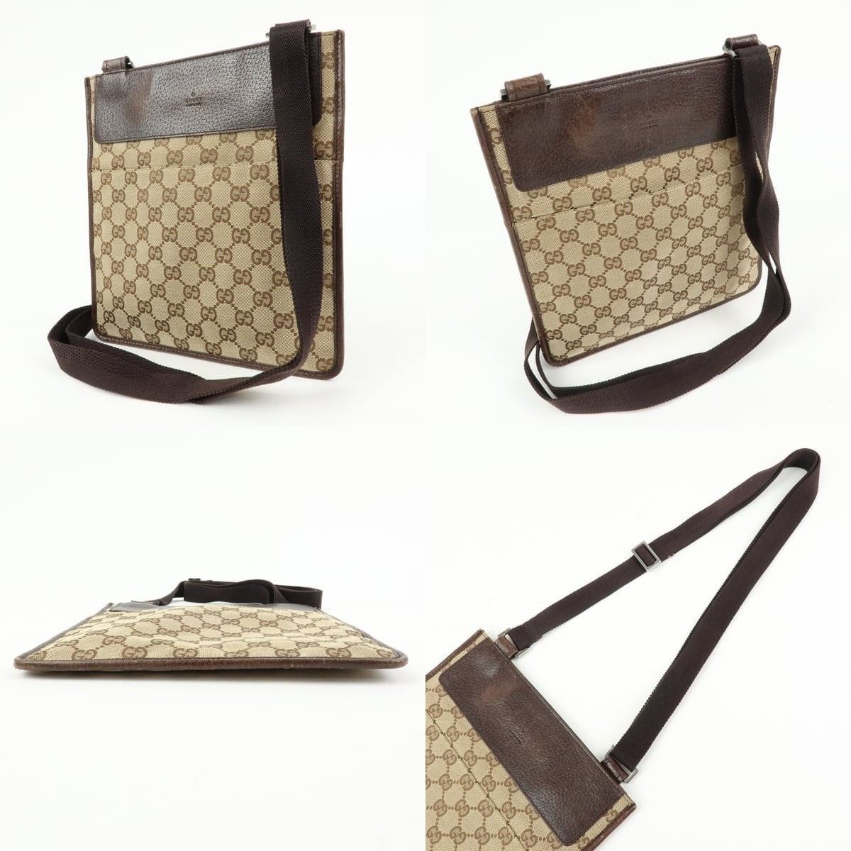 Gucci Gucci GG Canvas Crossbody Bag Brown Size ONE SIZE - 3 Thumbnail